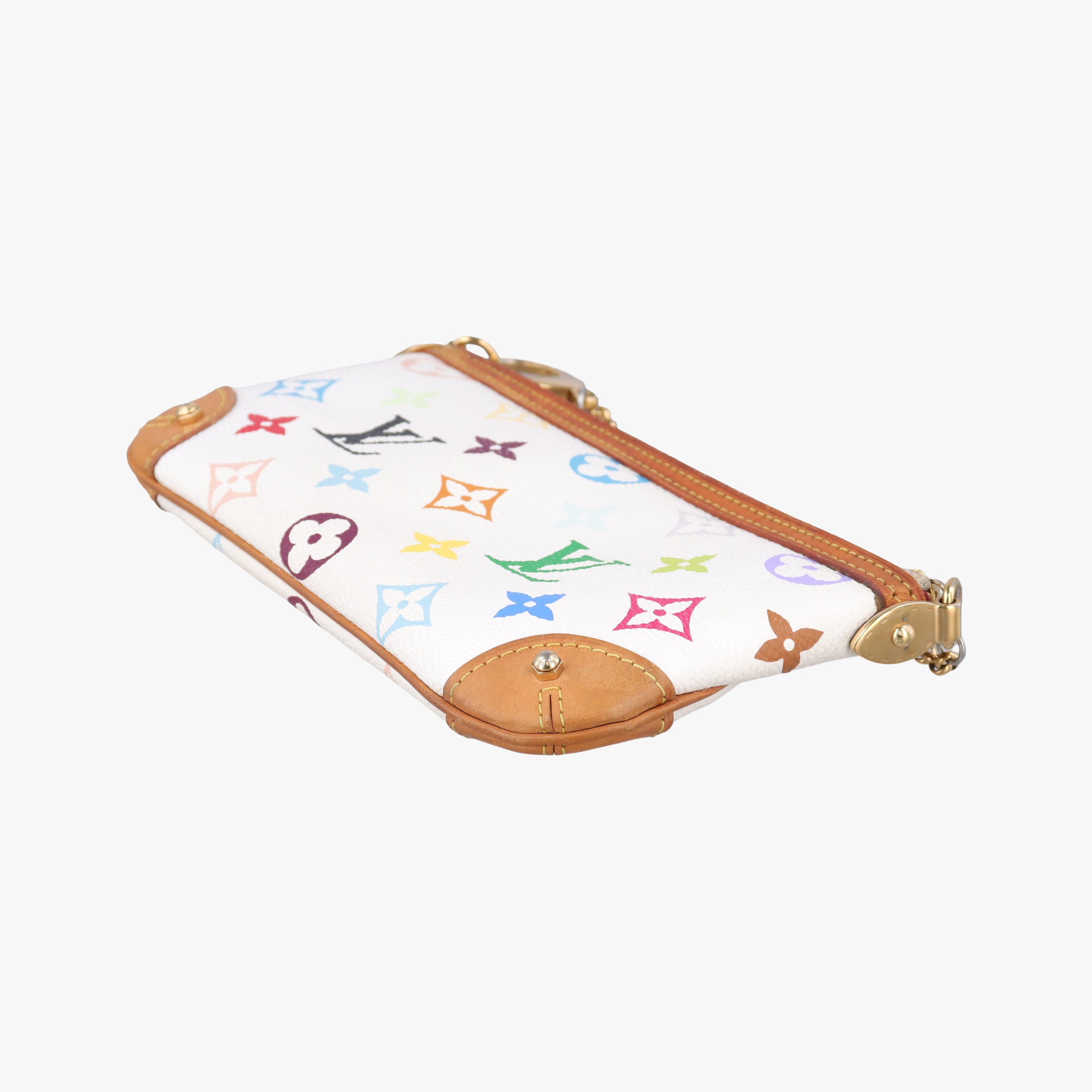 Vintage Louis Vuitton Pochette Mira MM Pouch white Monogram Multicolor M60096 handbag | stylenewstar