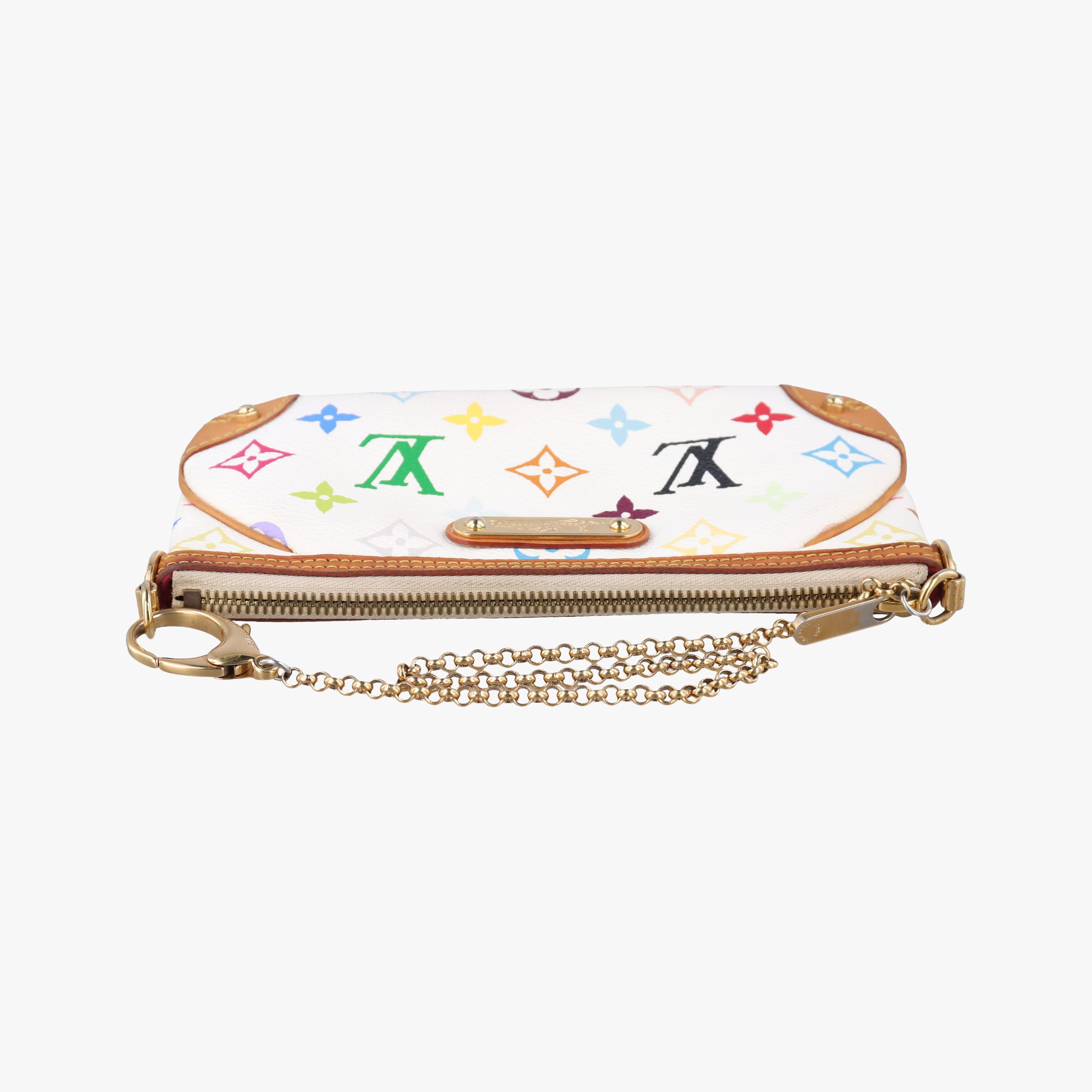 Vintage Louis Vuitton Pochette Mira MM Pouch white Monogram Multicolor M60096 handbag | stylenewstar