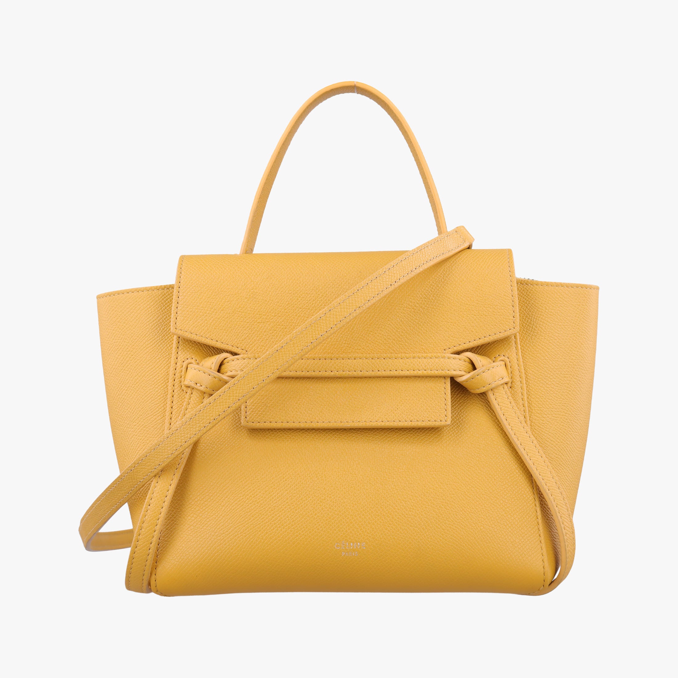 Secondhand Celine Belt NANO Yellow Leather  shoulderbag | stylenewstar