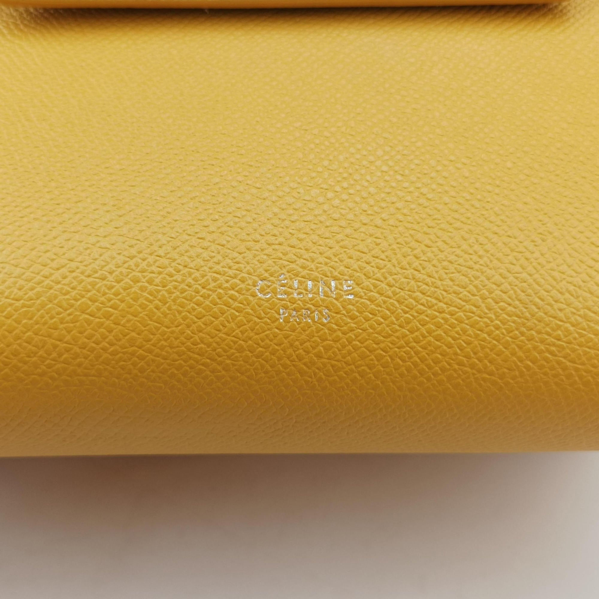 Secondhand Celine Belt NANO Yellow Leather  shoulderbag | stylenewstar