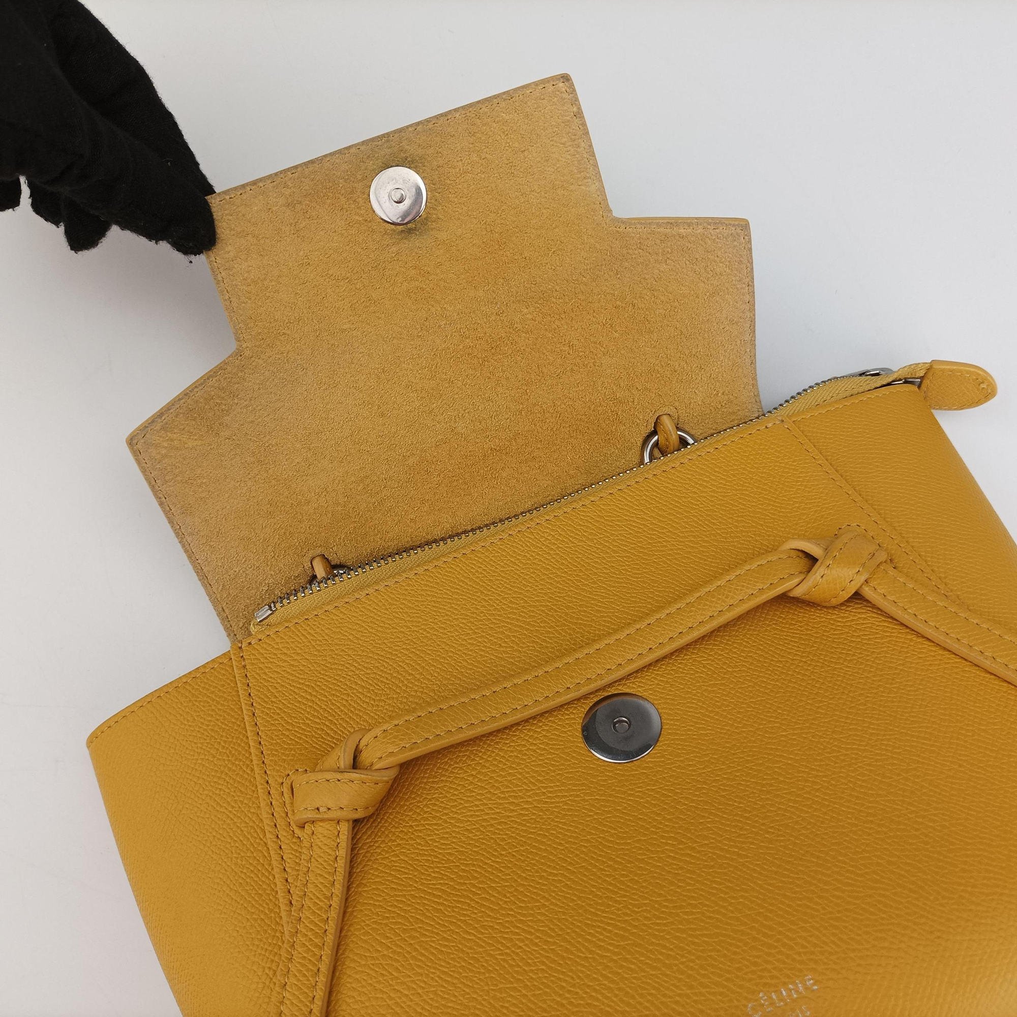 Secondhand Celine Belt NANO Yellow Leather  shoulderbag | stylenewstar