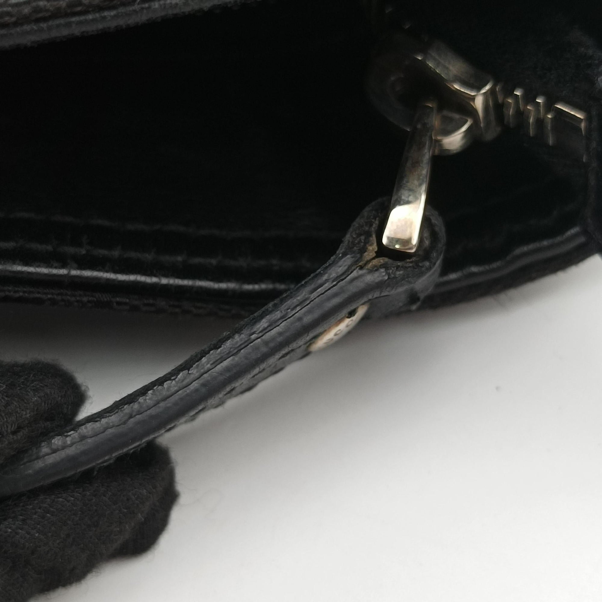 Pre-owned Gucci GG Canvas Web Sherry Line Tote Black Leather×Canvas 308928 handbag | stylenewstar