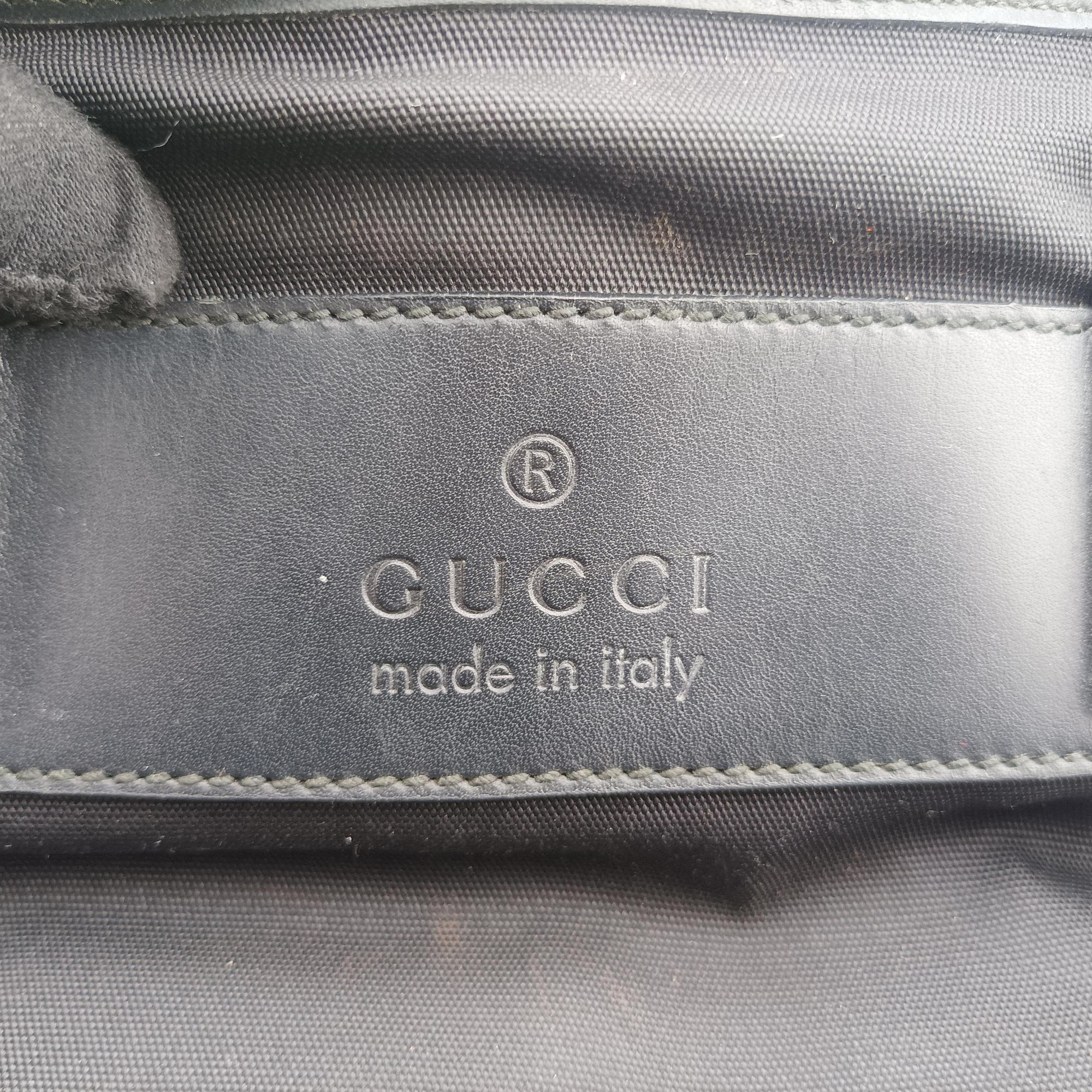 Pre-owned Gucci Web Stripe Black canvas×leather 246394 handbag | stylenewstar