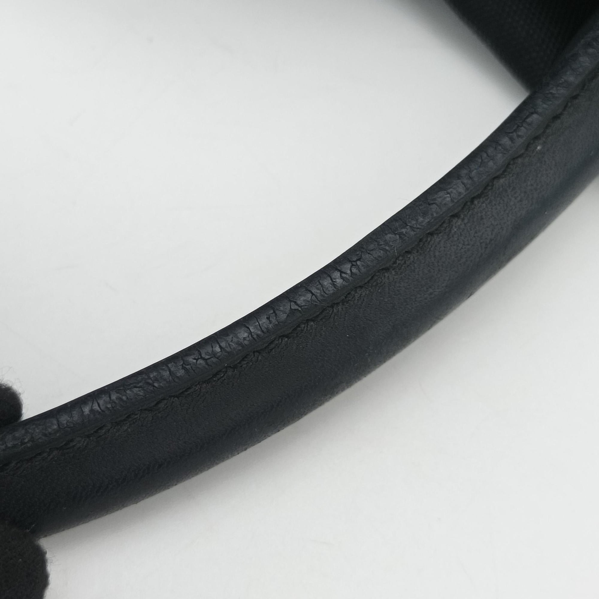 Pre-owned Gucci Web Stripe Black canvas×leather 246394 handbag | stylenewstar