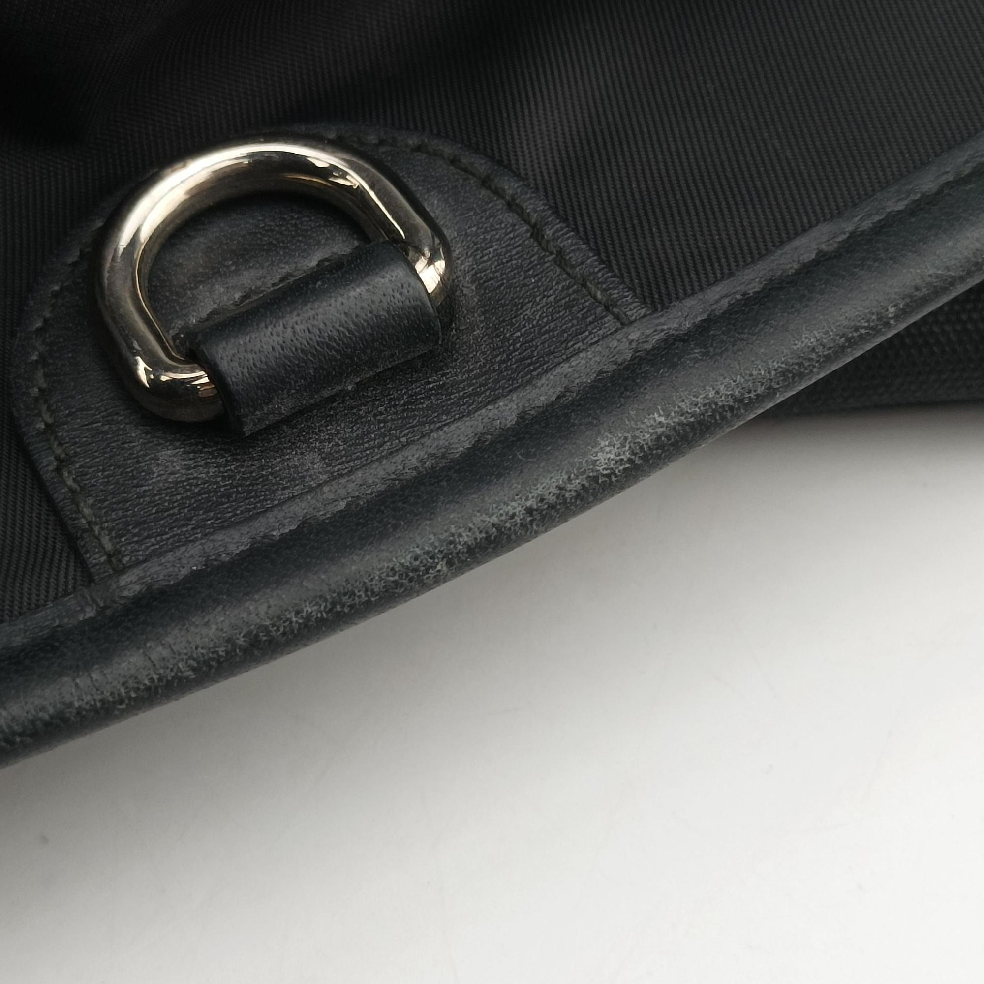Pre-owned Gucci Web Stripe Black canvas×leather 246394 handbag | stylenewstar