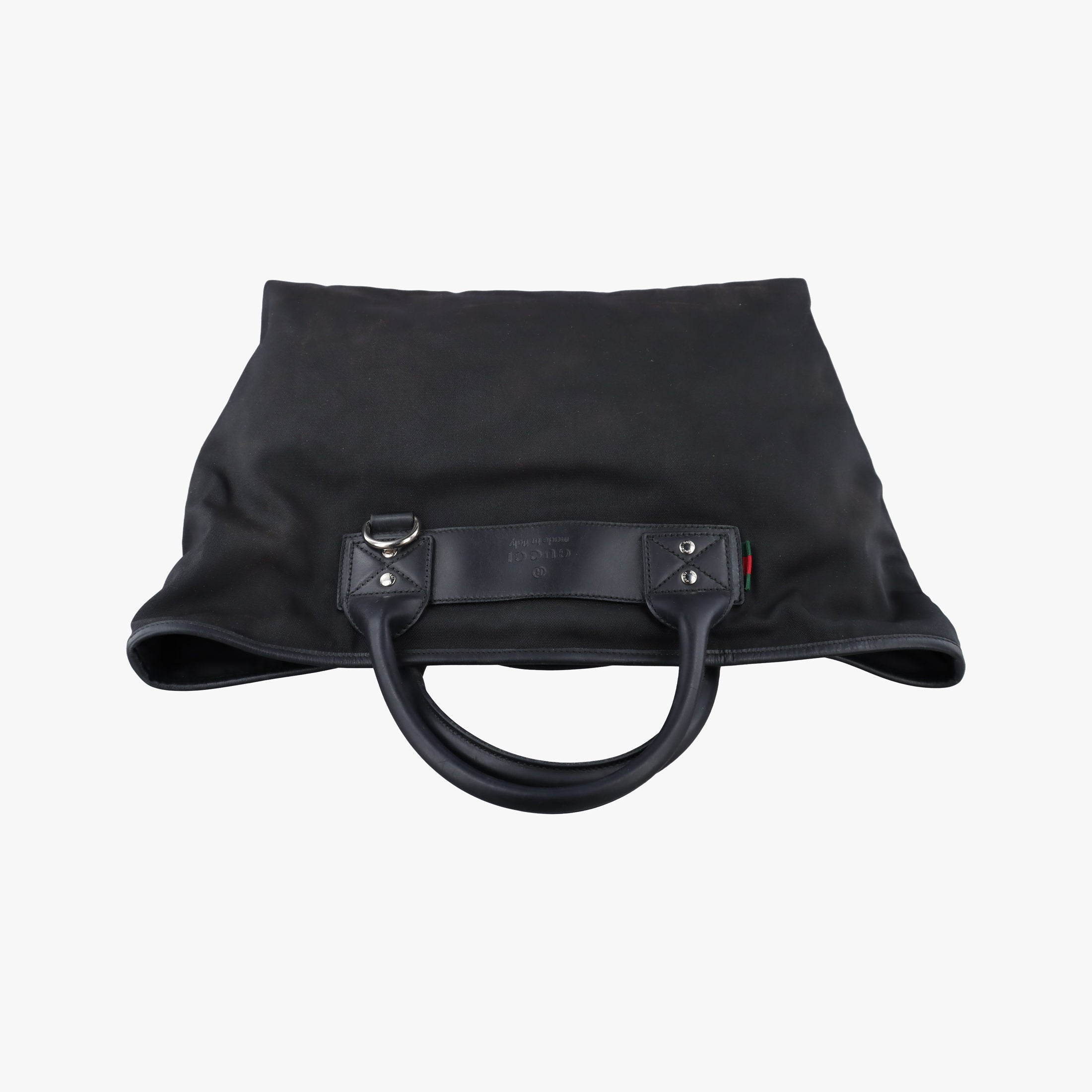 Pre-owned Gucci Web Stripe Black canvas×leather 246394 handbag | stylenewstar