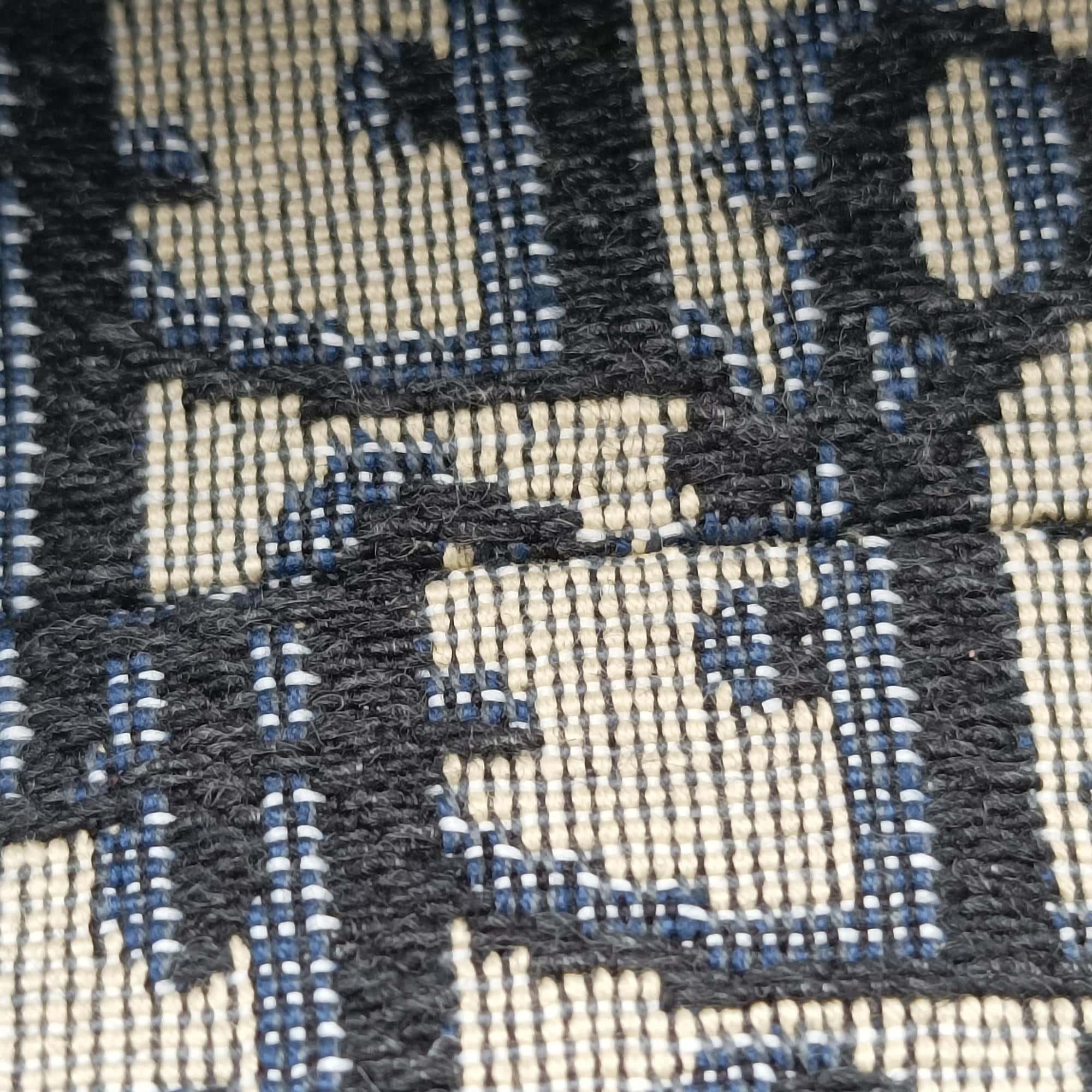 Pre-owned Christian Dior Saddle Navy×grey Jacquard  handbag | stylenewstar