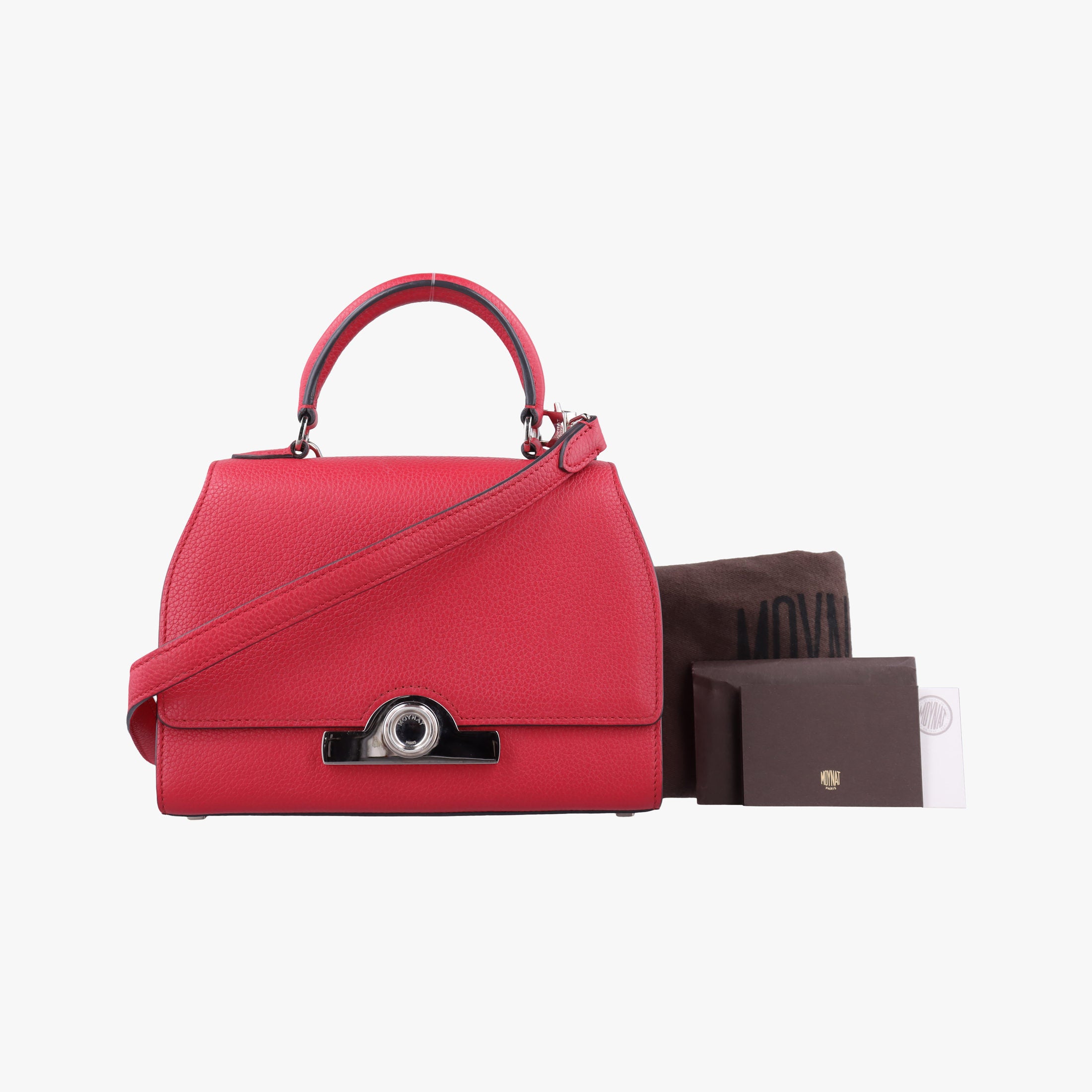 Pre-owned Moynat Legenne PM Red leather  shoulderbag | stylenewstar