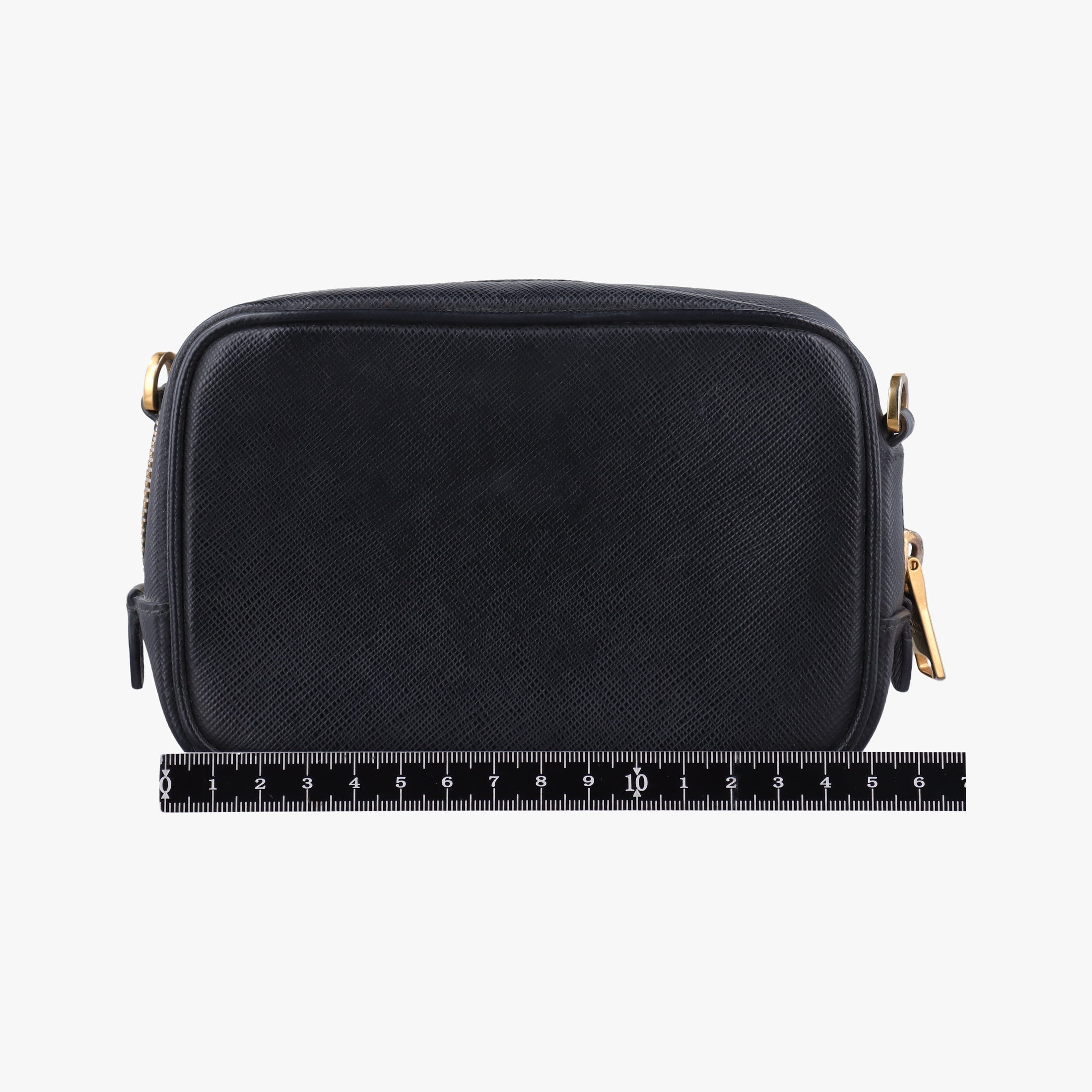 Pre-owned Prada Ribbon Mini Pochette Black SAFFIANO Leather 1NF674 shoulderbag | stylenewstar