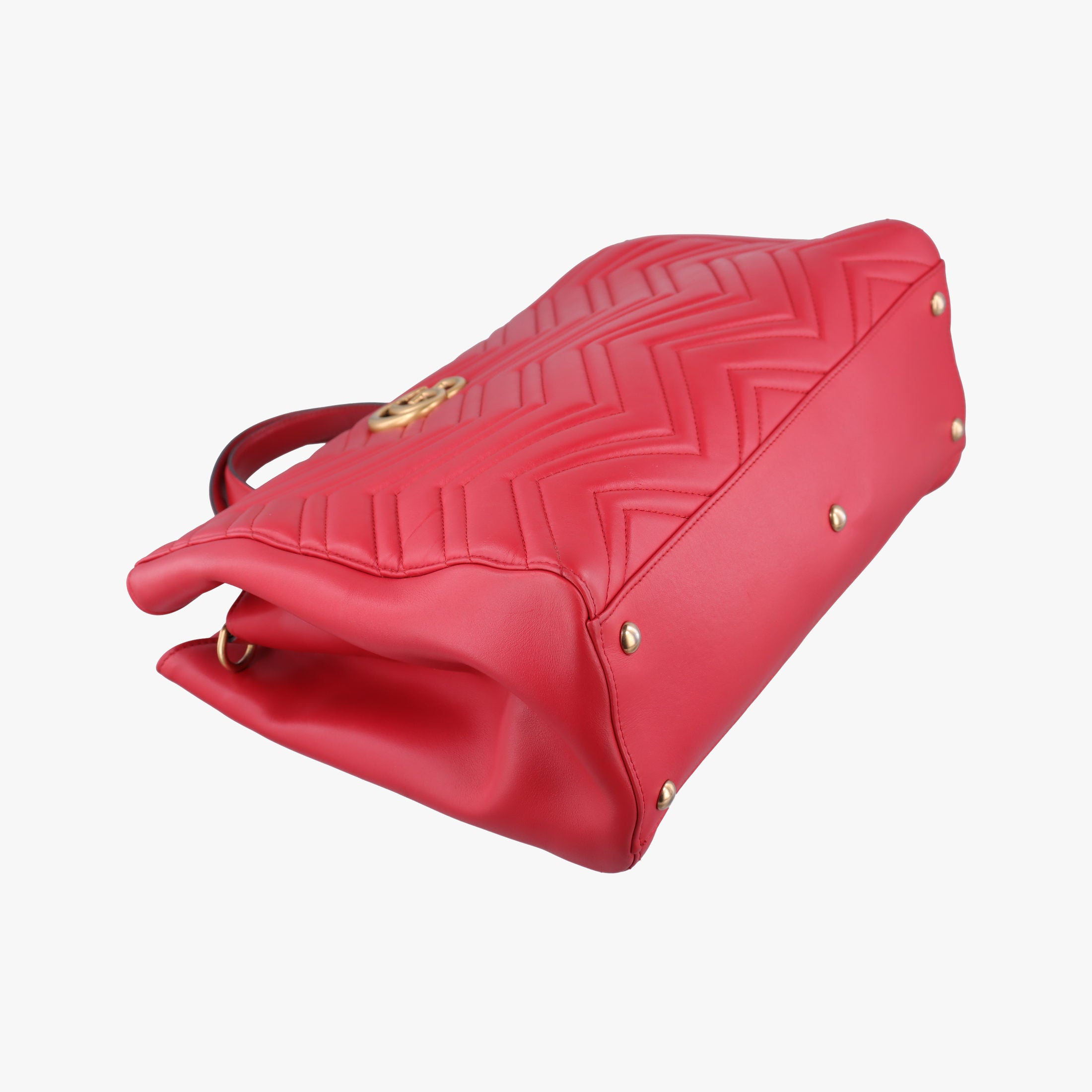 Secondhand Gucci GG Marmont Red Leather 443505 shoulderbag | stylenewstar