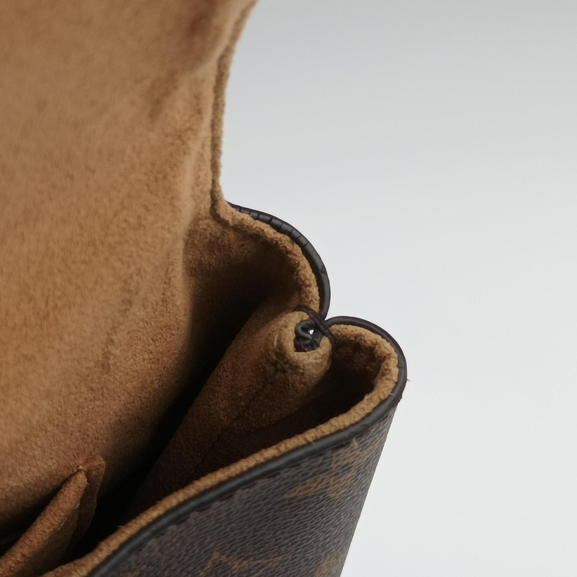 Pre-owned Louis Vuitton MARIGNAN Brown×COQUELICOT Monogram Canvas×calf leather M44286 shoulderbag | stylenewstar