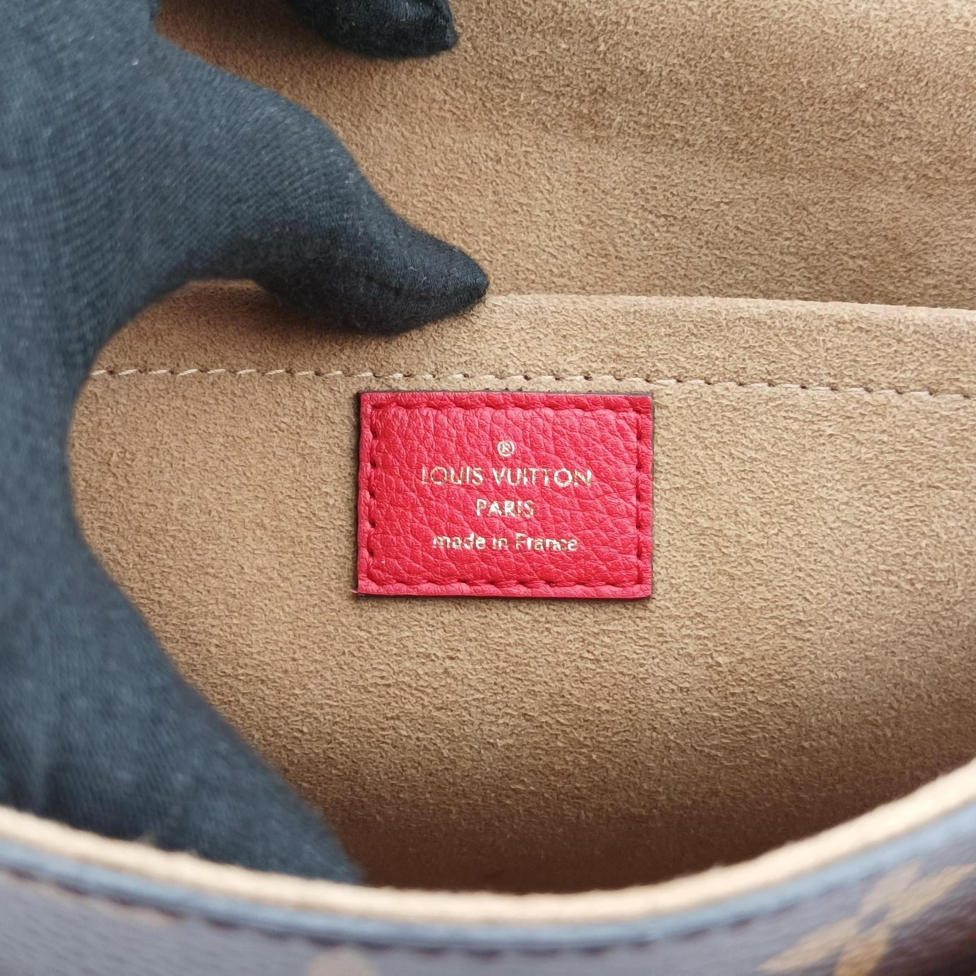 Pre-owned Louis Vuitton MARIGNAN Brown×COQUELICOT Monogram Canvas×calf leather M44544 shoulderbag | stylenewstar
