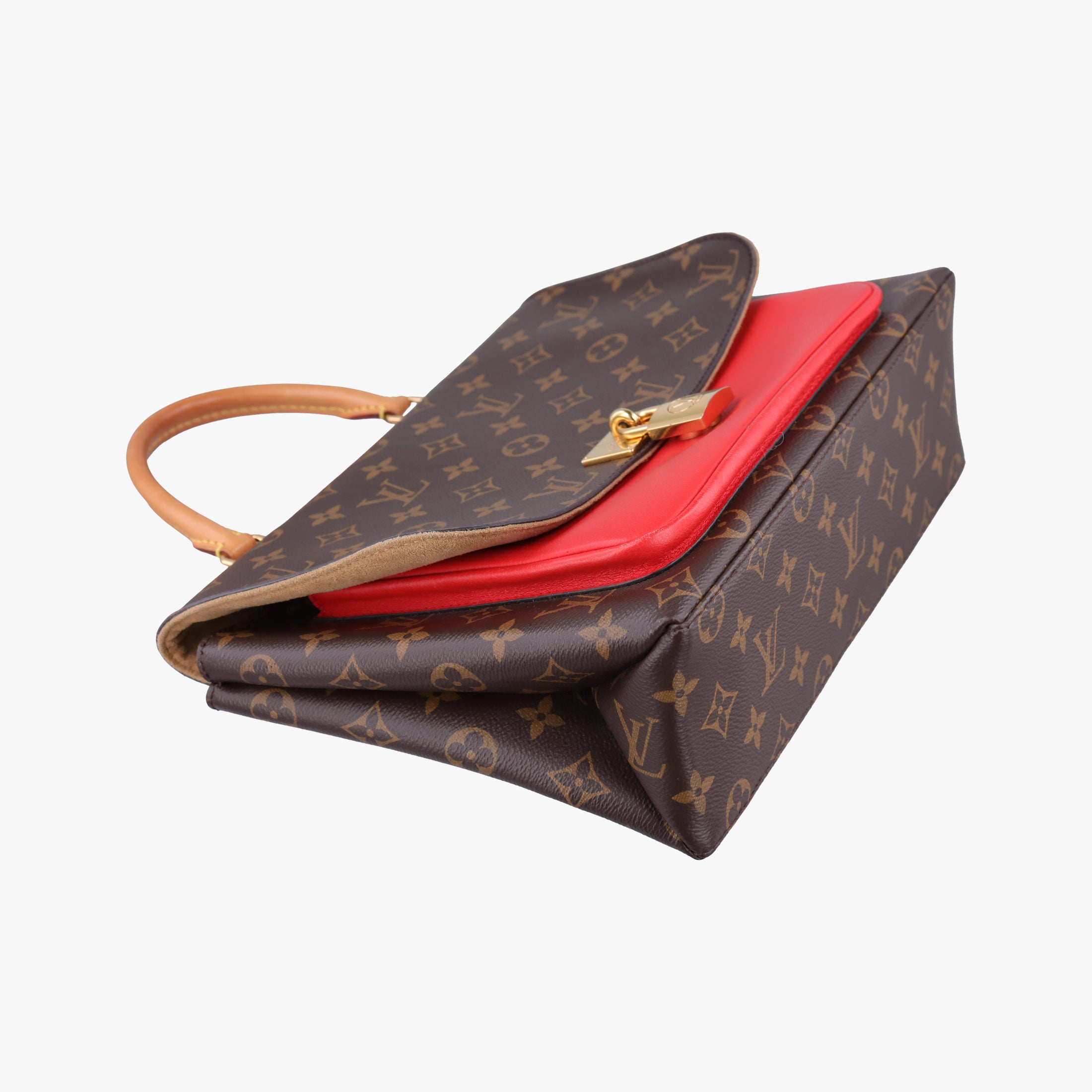 Pre-owned Louis Vuitton MARIGNAN Brown×COQUELICOT Monogram Canvas×calf leather M44544 shoulderbag | stylenewstar