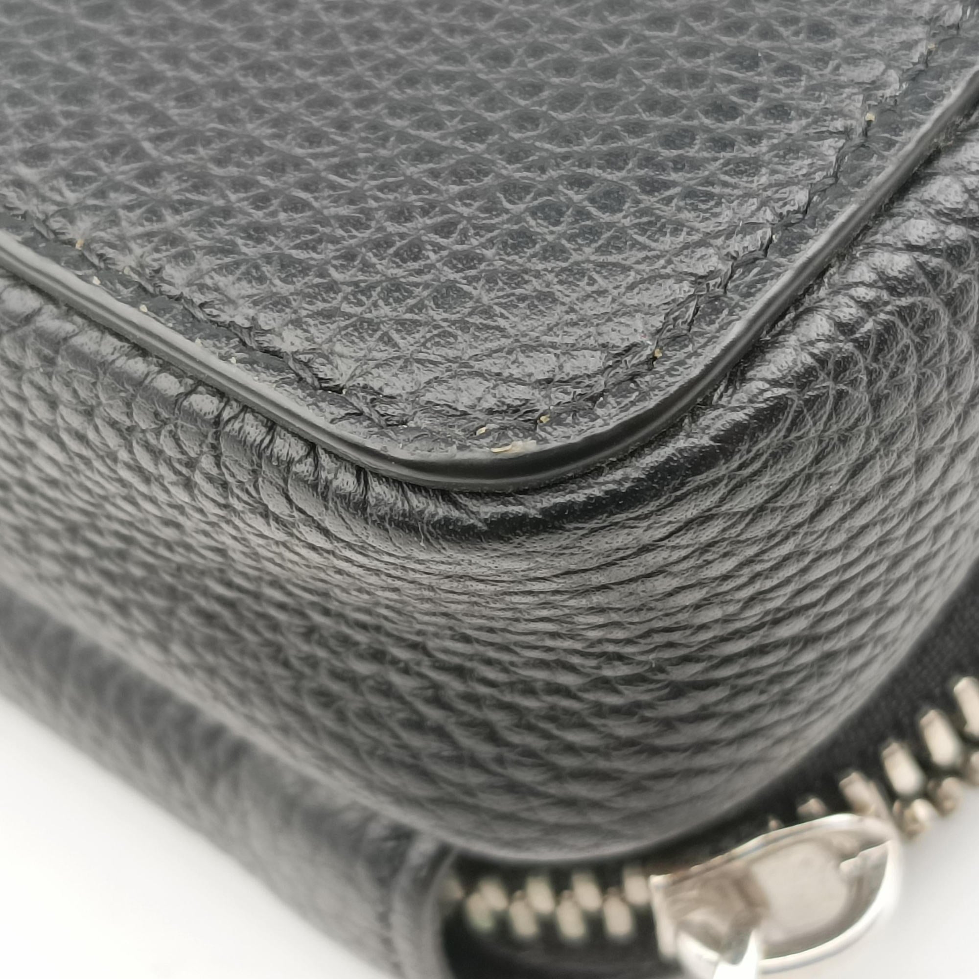 Pre-owned Christian Dior Shawn Stussy collaboration Black Leather  shoulderbag | stylenewstar