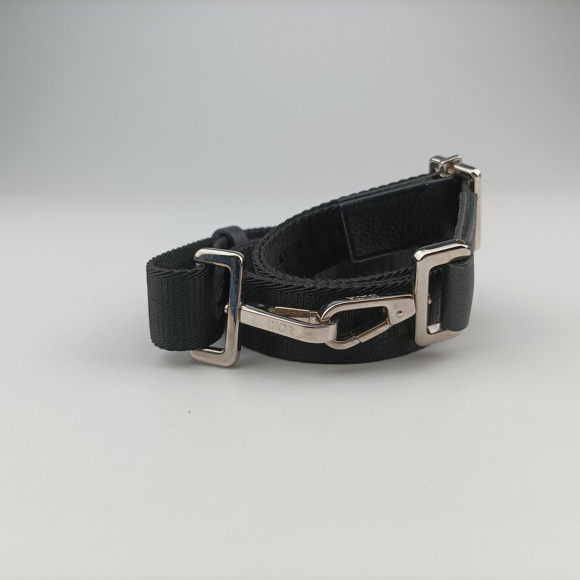 Pre-owned Christian Dior Shawn Stussy collaboration Black Leather  shoulderbag | stylenewstar