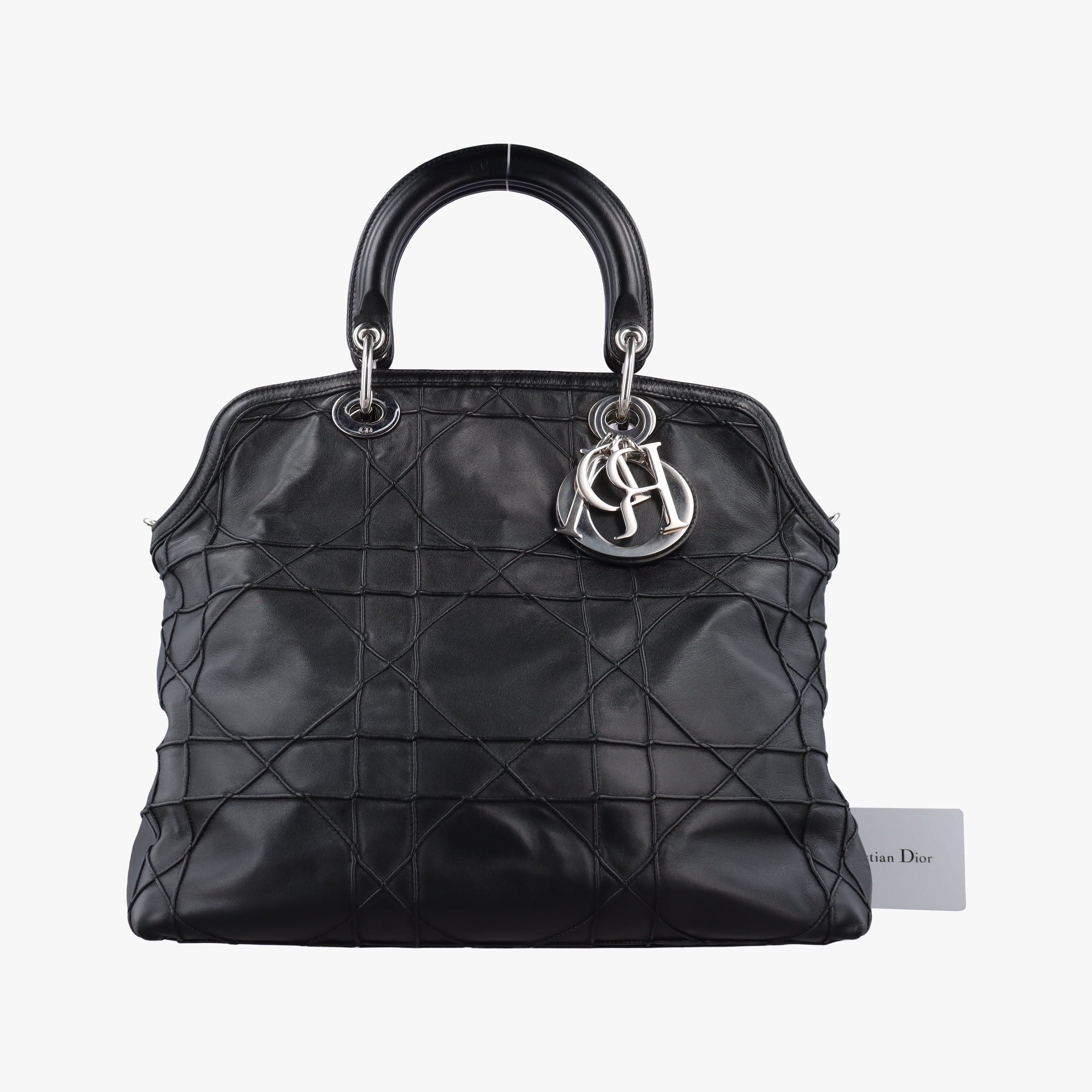 Pre-owned Christian Dior granville Black lambskin  handbag | stylenewstar