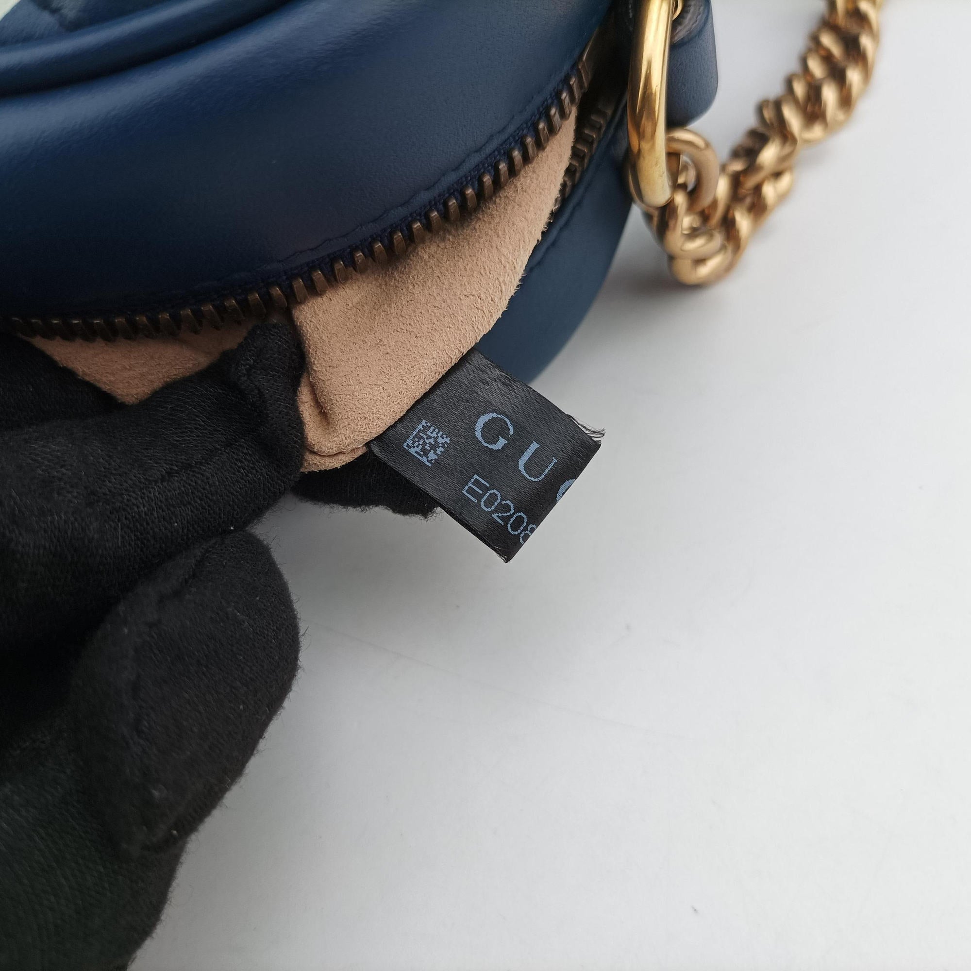 Secondhand Gucci GG Marmont Navy×Multicolour Leather 447632 shoulderbag | stylenewstar
