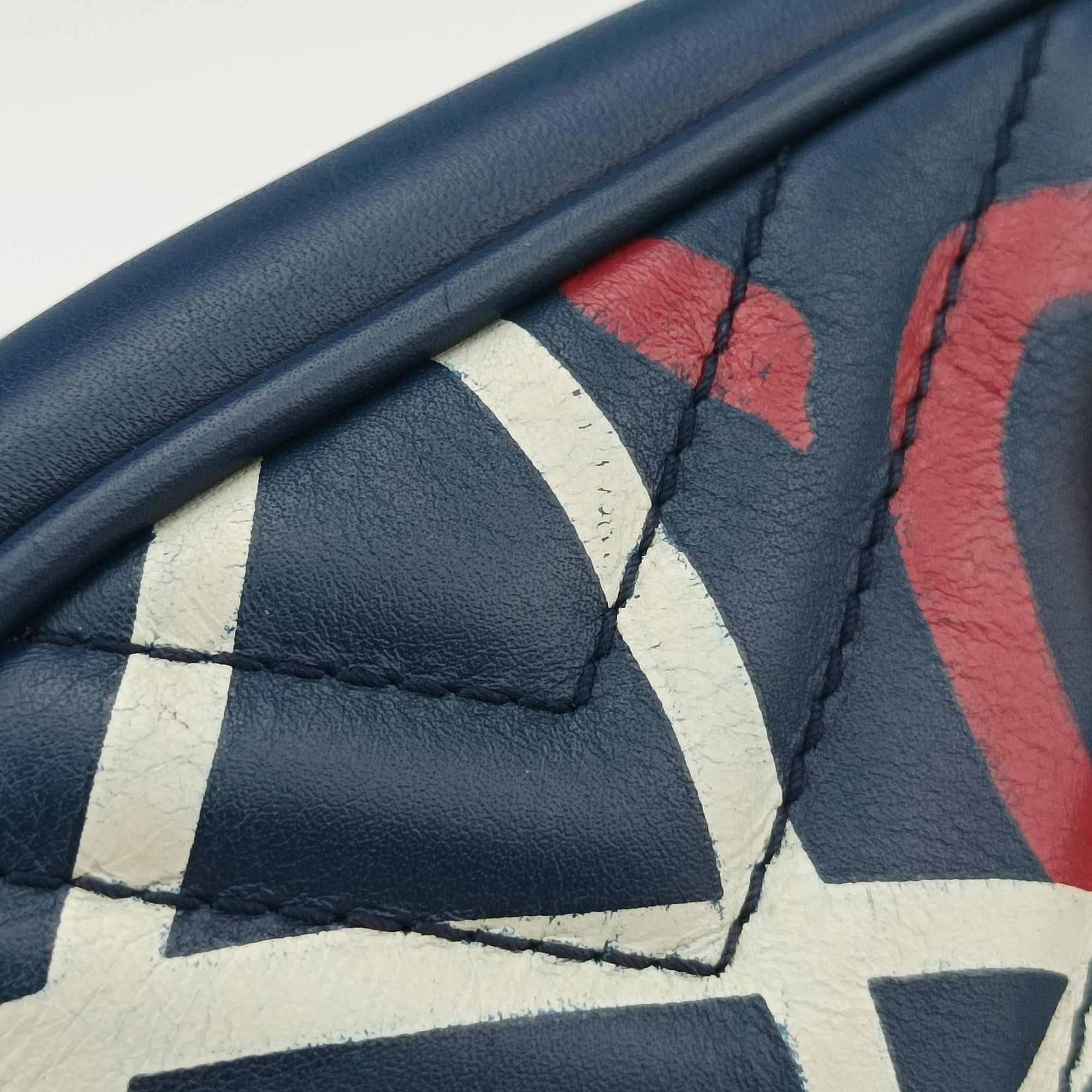 Secondhand Gucci GG Marmont Navy×Multicolour Leather 447632 shoulderbag | stylenewstar