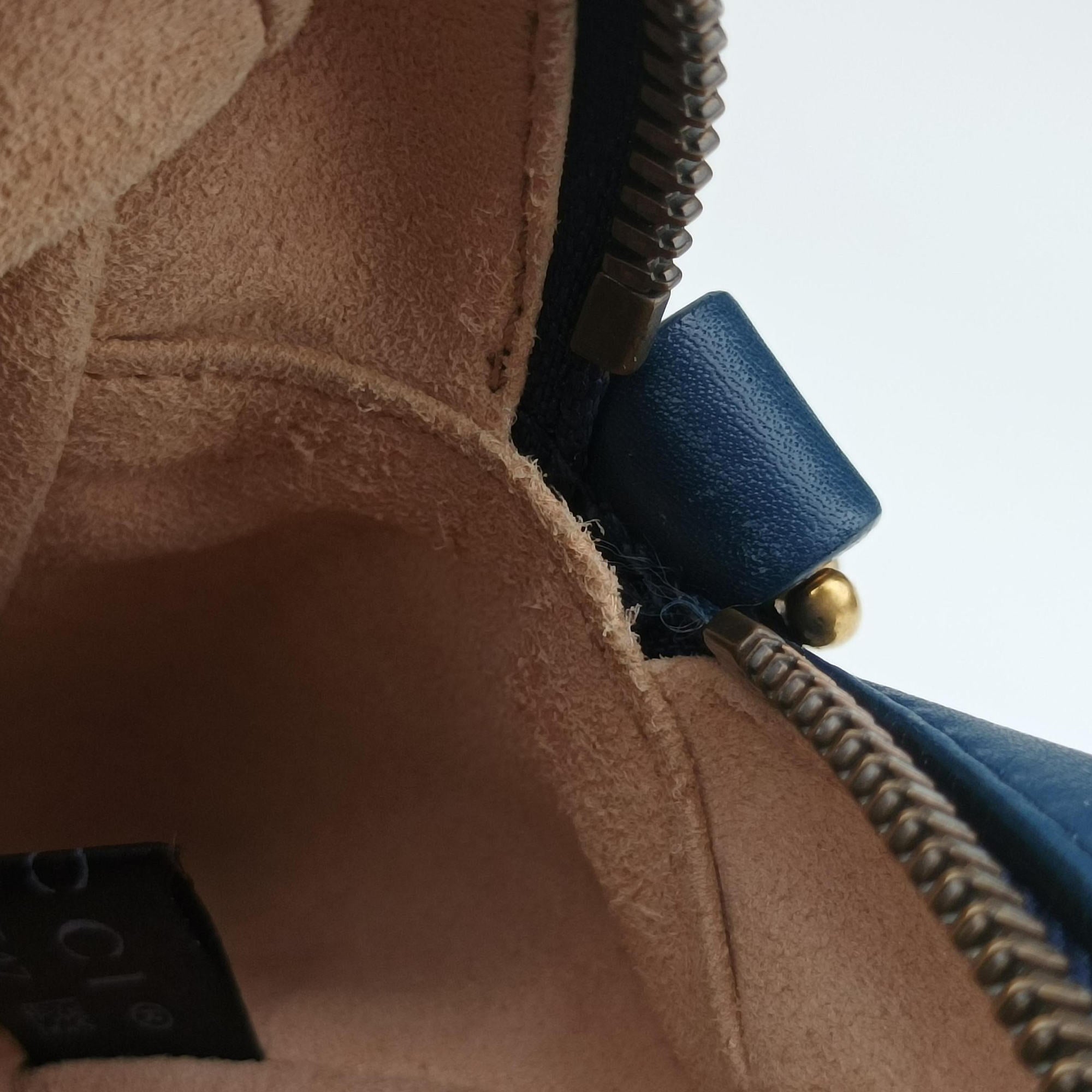Secondhand Gucci GG Marmont Navy×Multicolour Leather 447632 shoulderbag | stylenewstar