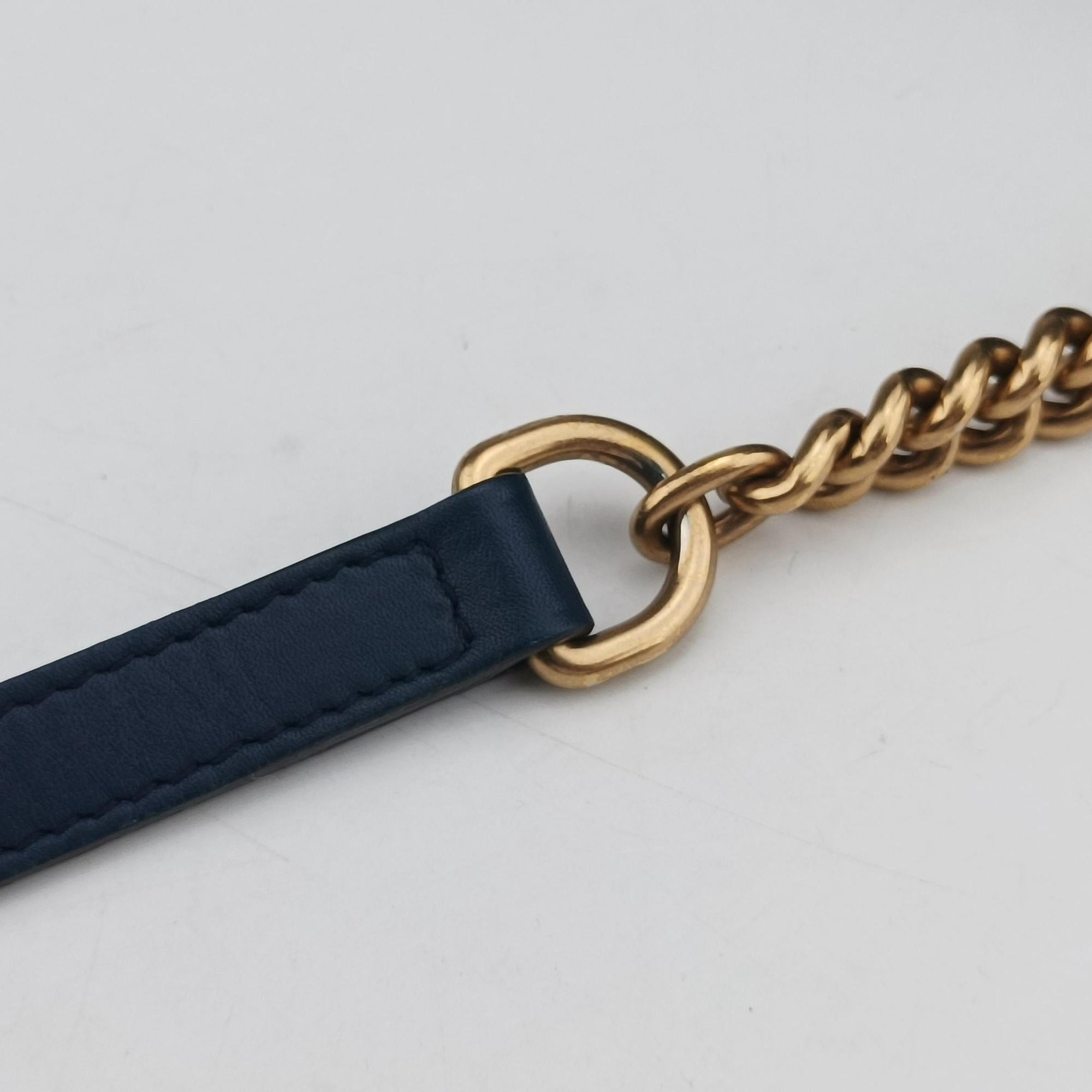 Secondhand Gucci GG Marmont Navy×Multicolour Leather 447632 shoulderbag | stylenewstar