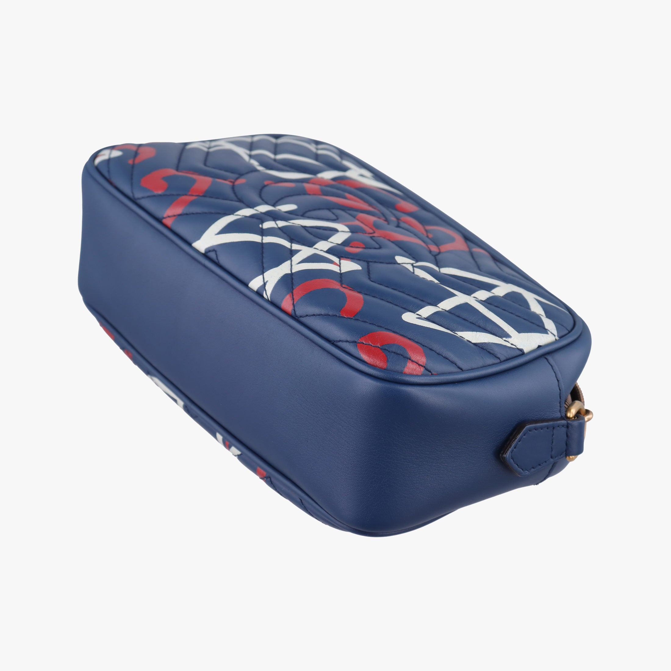 Secondhand Gucci GG Marmont Navy×Multicolour Leather 447632 shoulderbag | stylenewstar