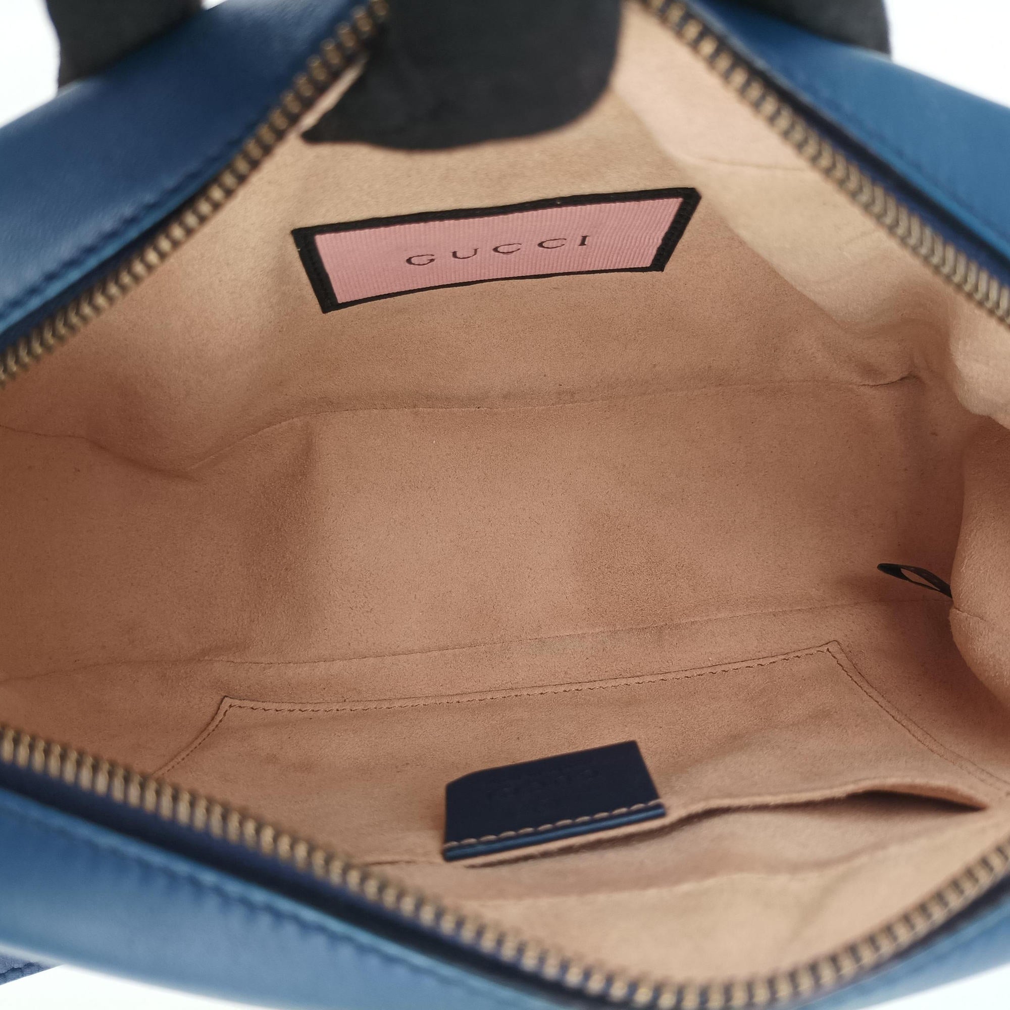 Secondhand Gucci GG Marmont Navy×Multicolour Leather 447632 shoulderbag | stylenewstar