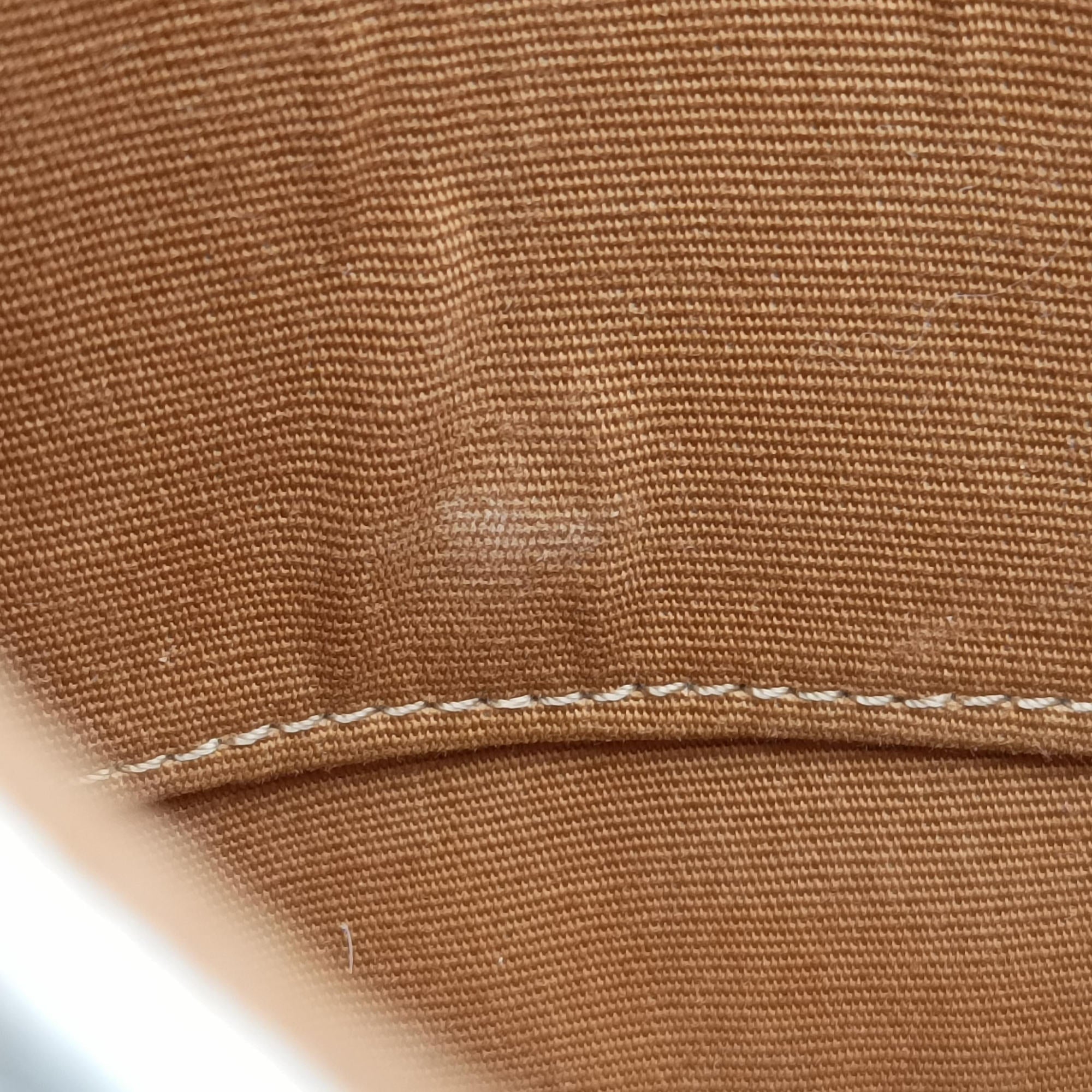 Vintage Celine Triomphe Mini Besace White×brown PVC coated canvas  shoulderbag | stylenewstar