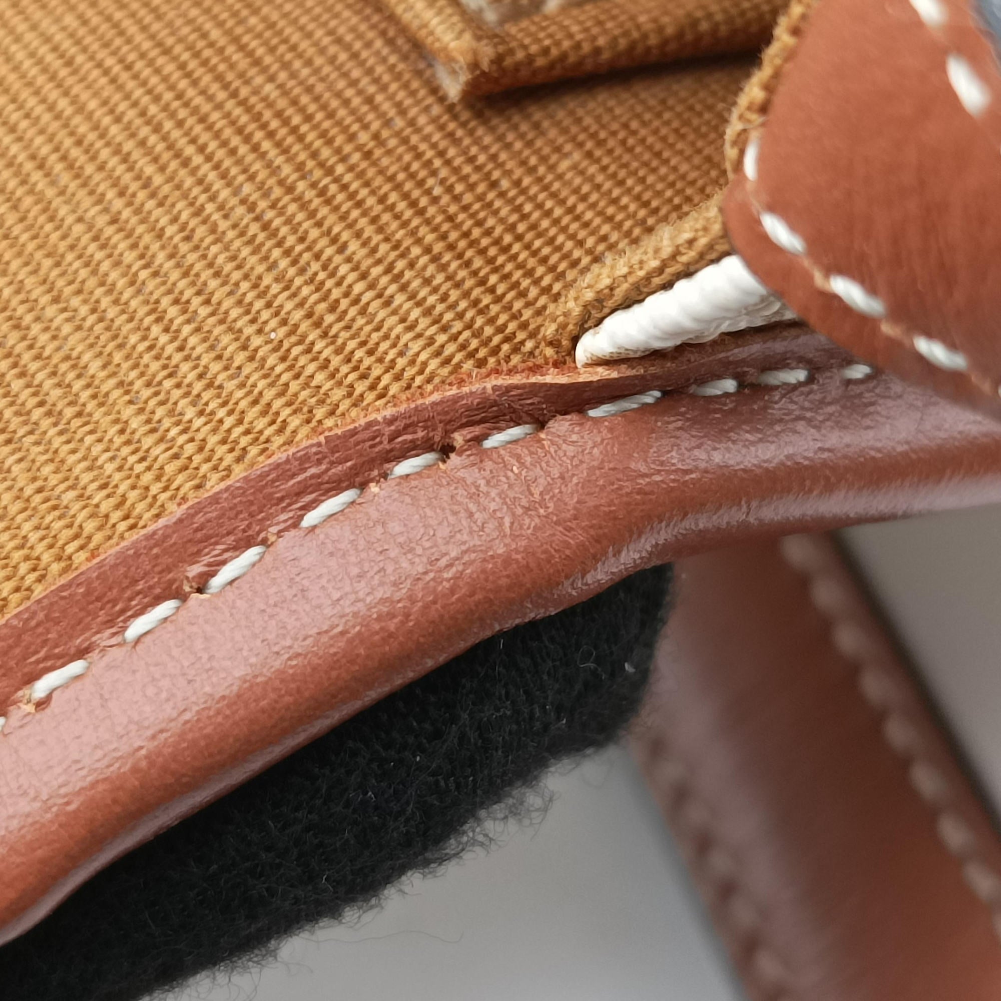 Vintage Celine Triomphe Mini Besace White×brown PVC coated canvas  shoulderbag | stylenewstar