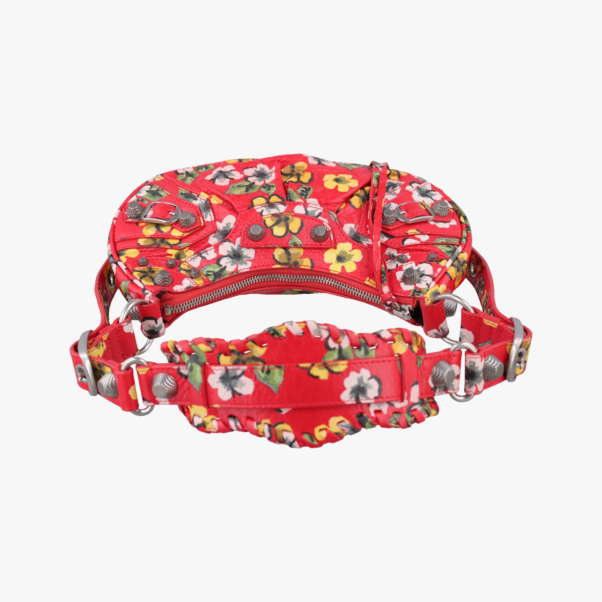 Pre-owned Balenciaga Le Cagole Red × Multicolor lambskin  shoulderbag | stylenewstar
