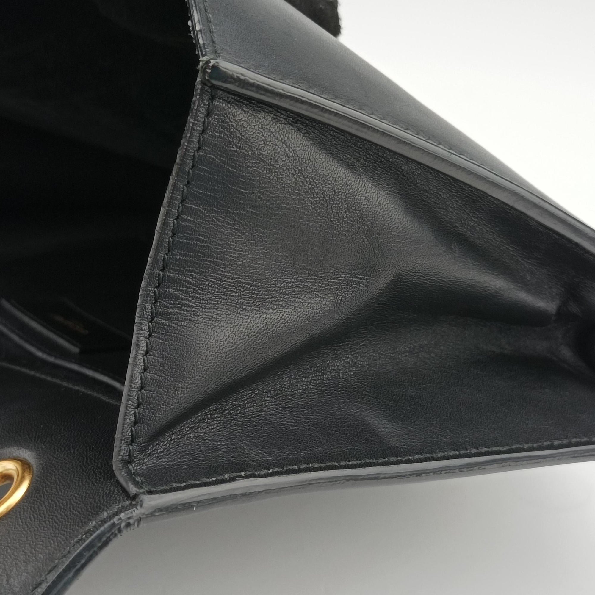 Vintage Yves Saint Laurent BETTY Black Leather 314515 shoulderbag | stylenewstar