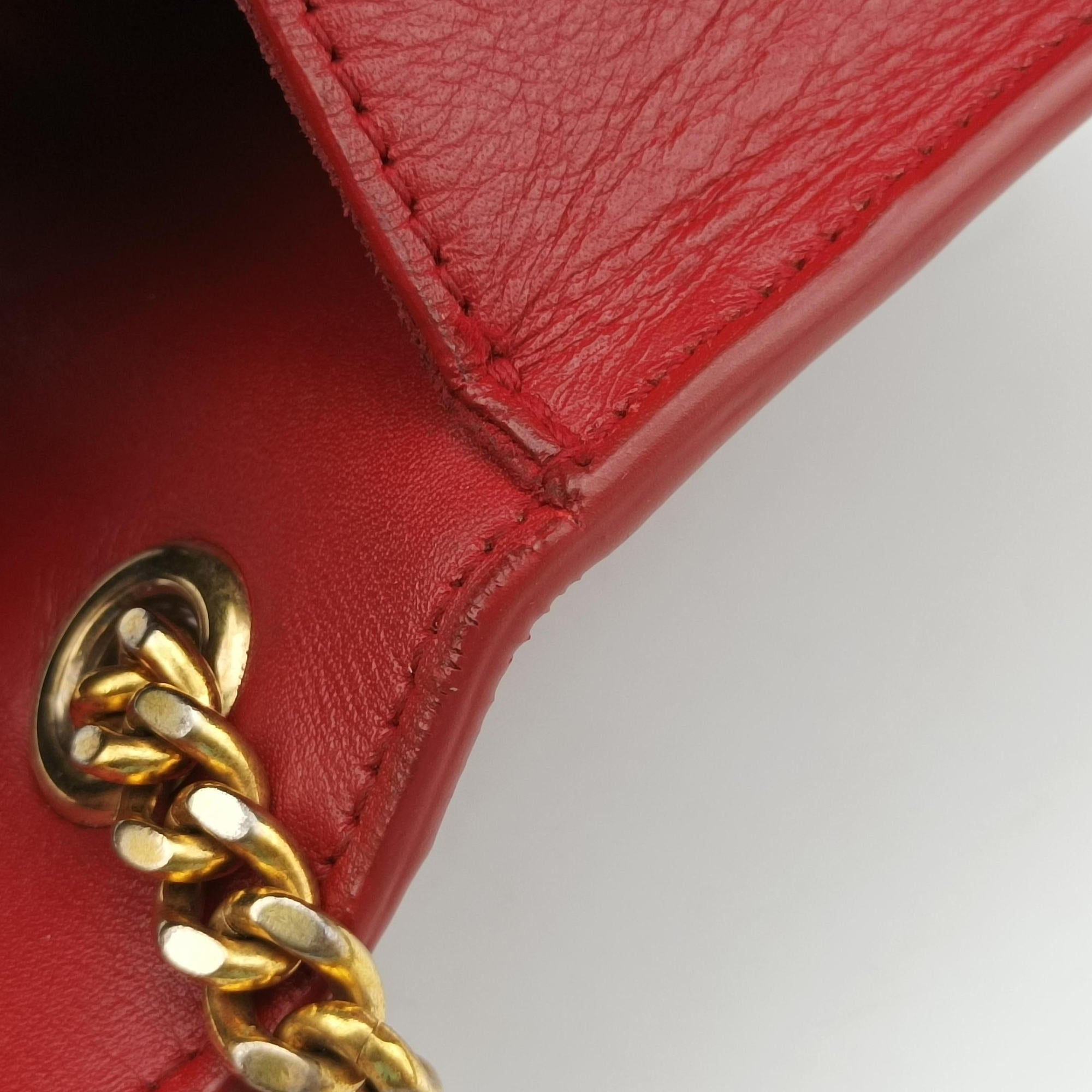 Pre-owned Yves Saint Laurent KATE Red Leather 326076 shoulderbag | stylenewstar