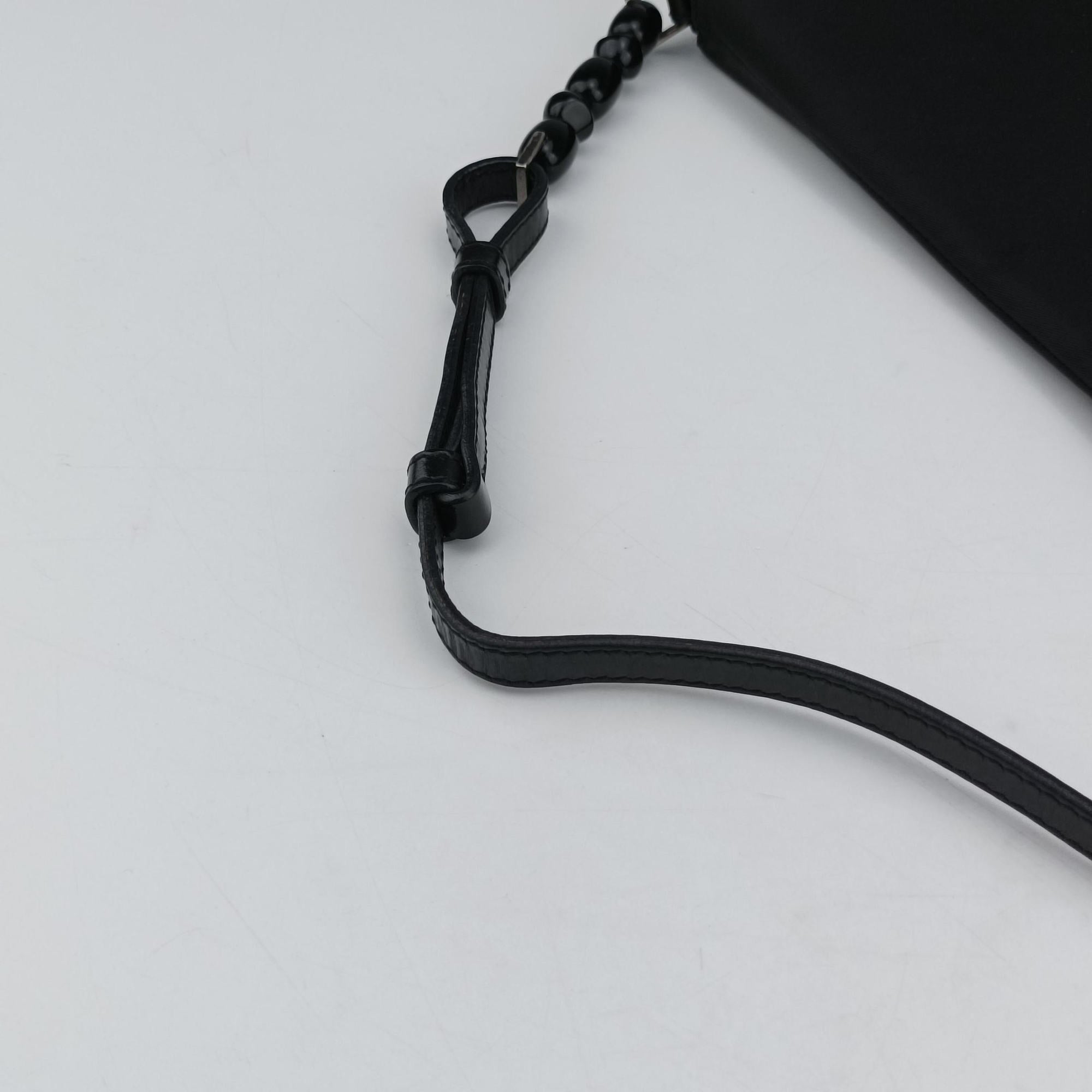 Pre-owned Christian Dior Malice pearl Black canvas  shoulderbag | stylenewstar