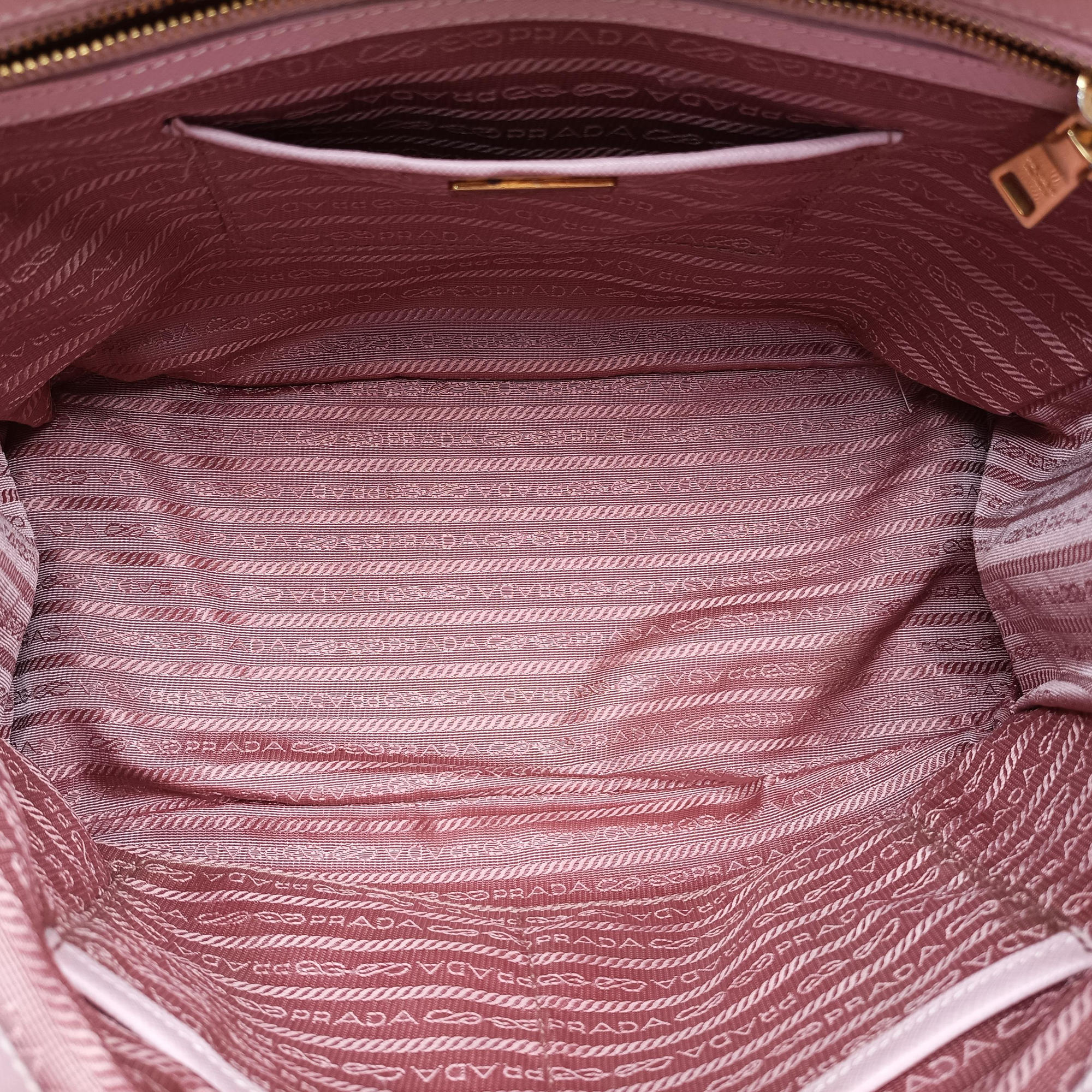 Pre-owned Prada Galleria Pink SAFFIANO Leather BN1786 shoulderbag | stylenewstar