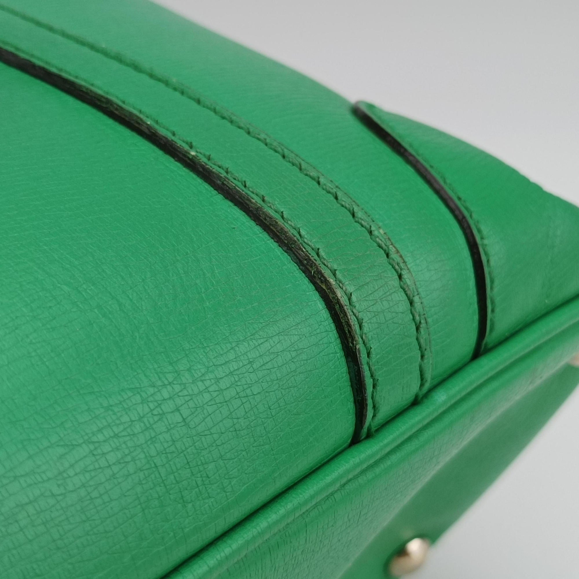 Pre-owned Gucci Microguccissima Green Leather 309617 shoulderbag | stylenewstar