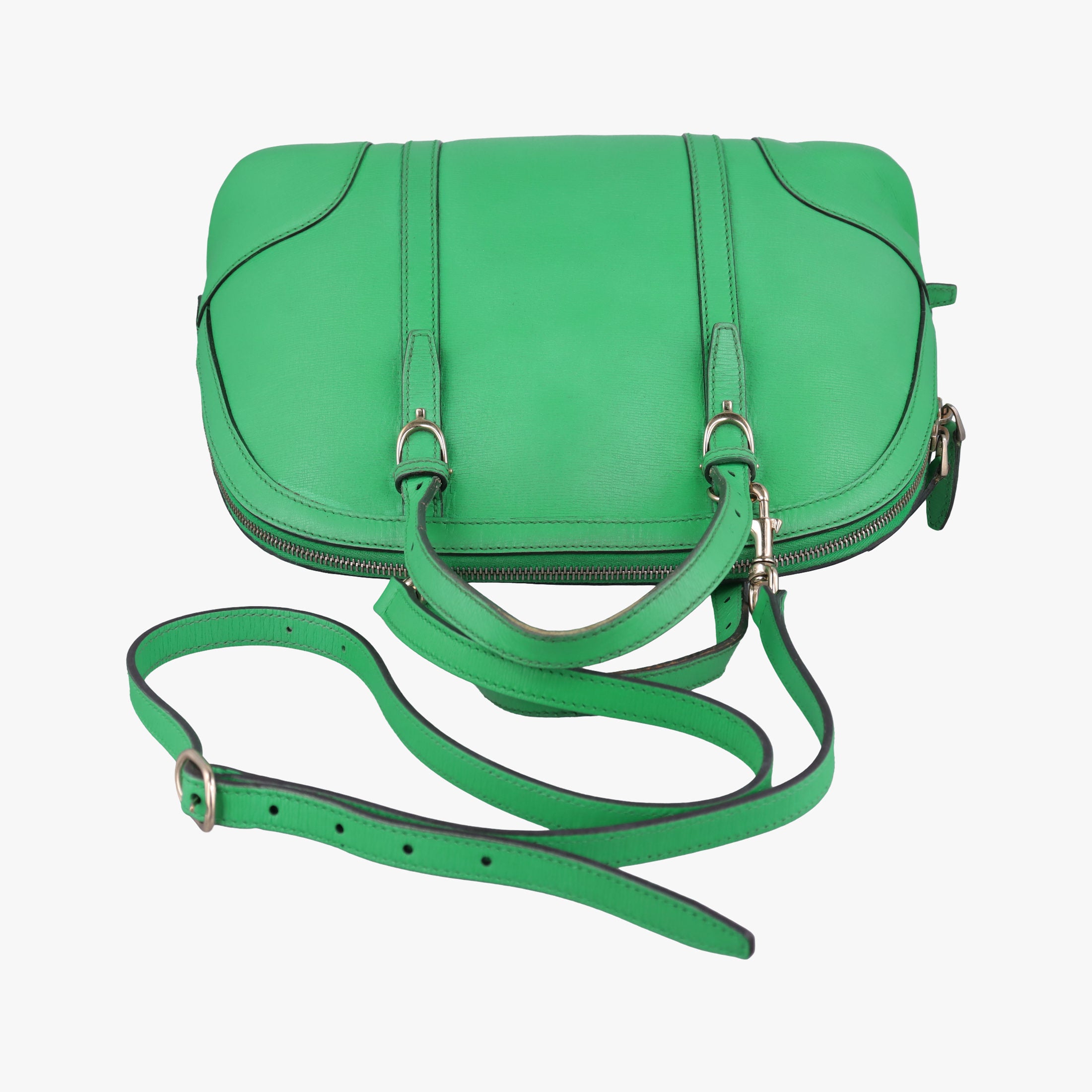 Pre-owned Gucci Microguccissima Green Leather 309617 shoulderbag | stylenewstar