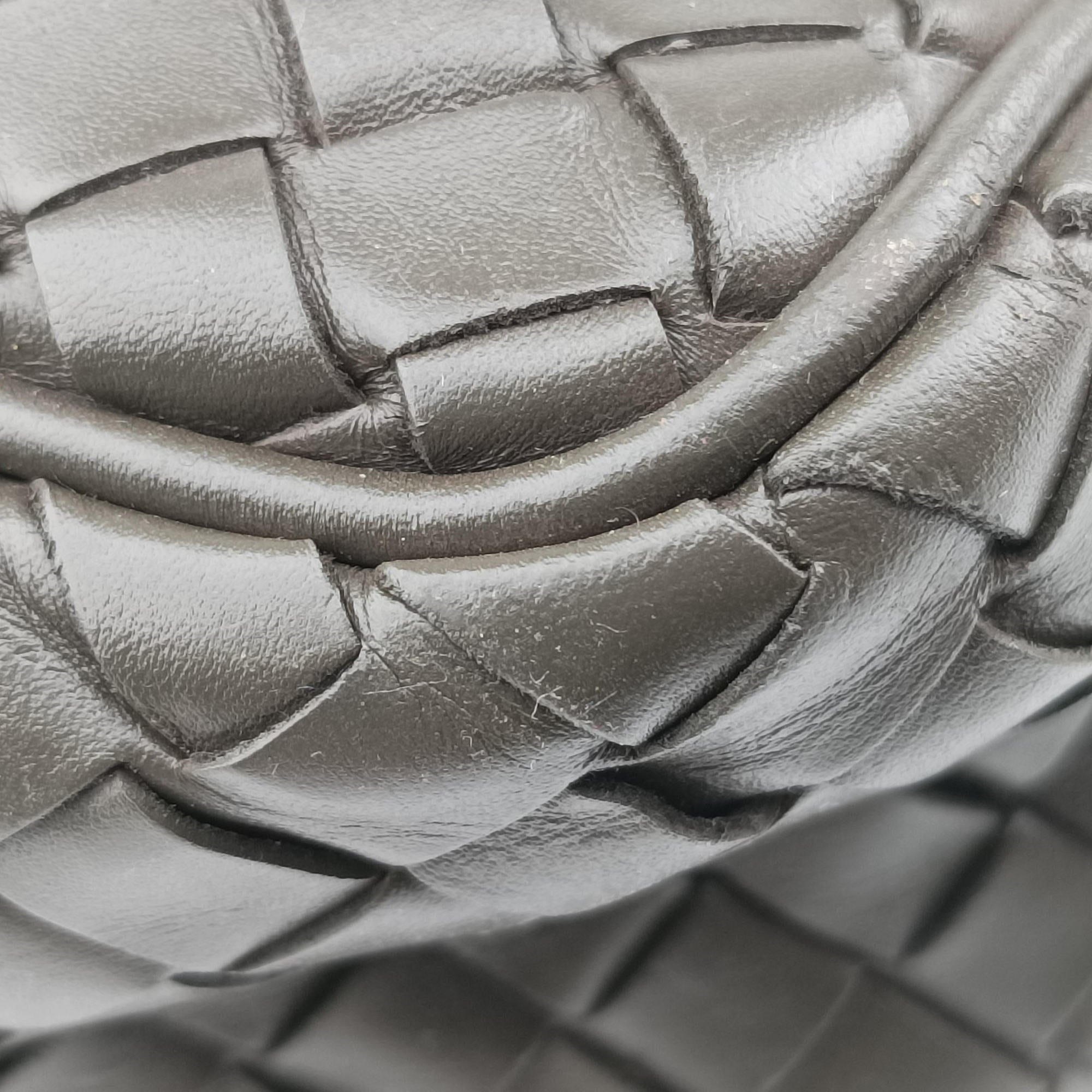 Pre-owned Bottega Veneta Intrecciato Grey lambskin  shoulderbag | stylenewstar