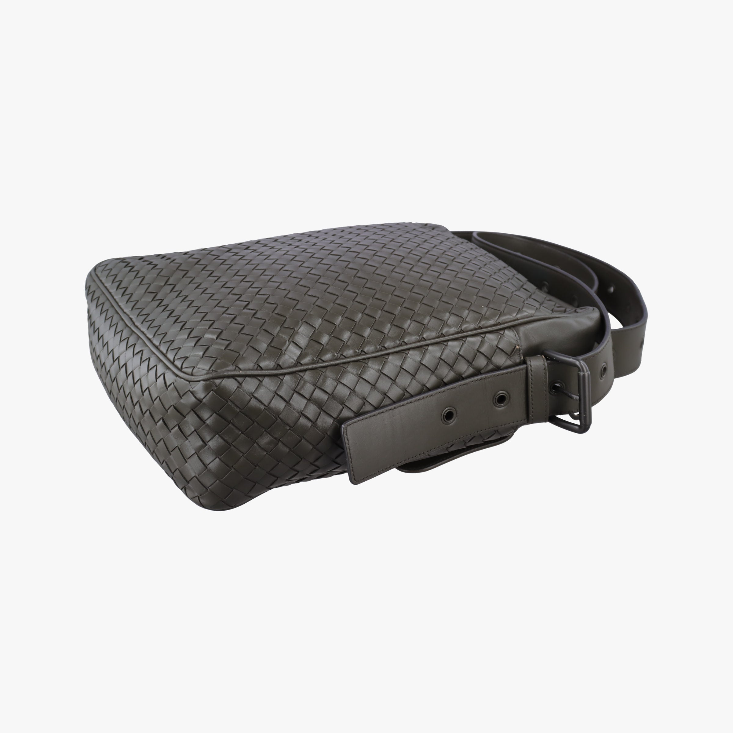 Pre-owned Bottega Veneta Intrecciato Grey lambskin  shoulderbag | stylenewstar