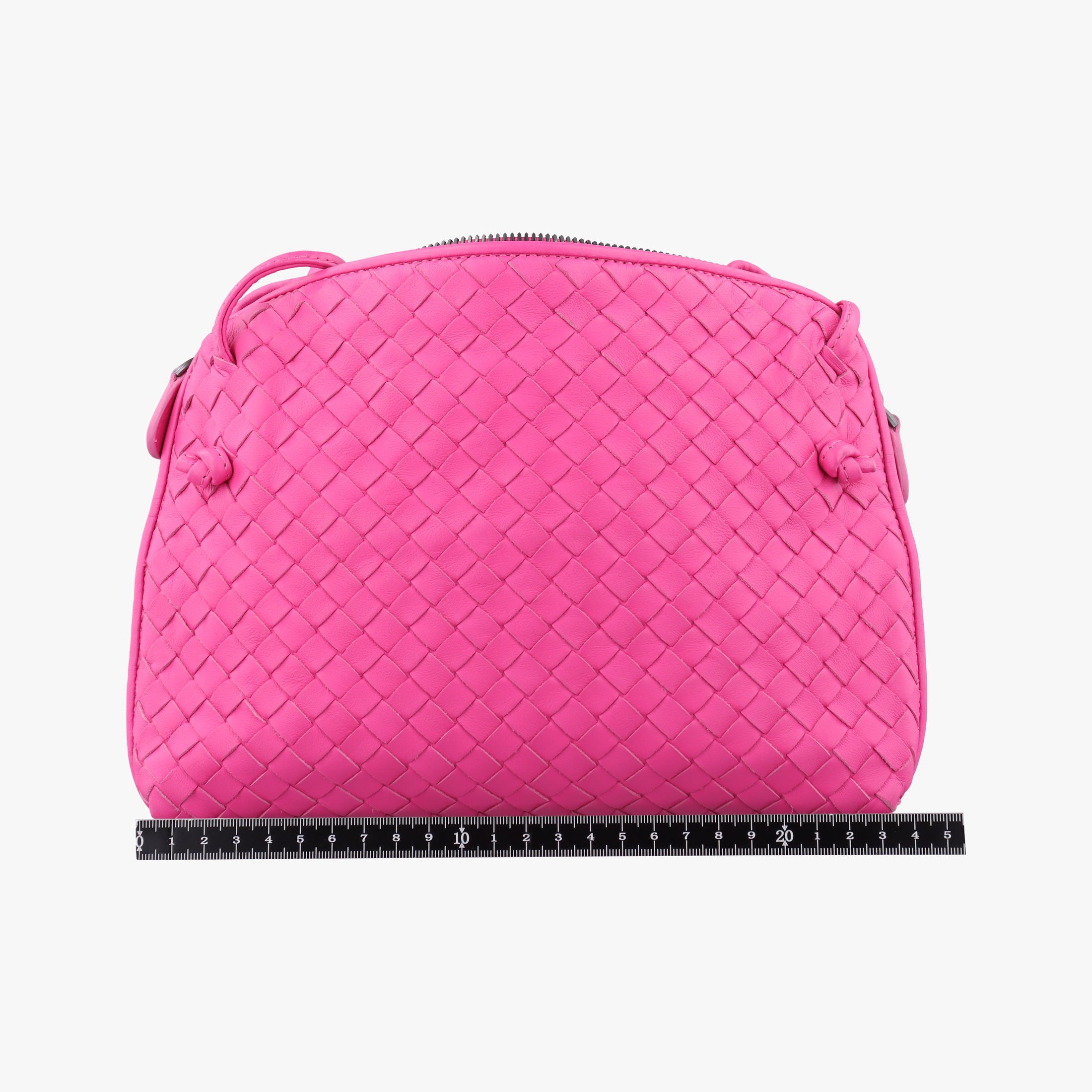 Pre-owned Bottega Veneta NODINI Intrecciato Rose lambskin  shoulderbag | stylenewstar