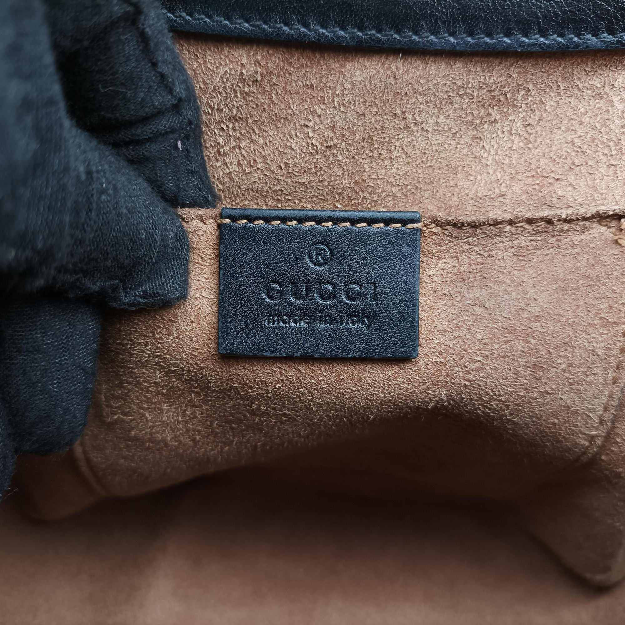 Pre-owned Gucci Padlock Guccissima Beige×Black PVC coated canvas×Leather 453189 shoulderbag | stylenewstar