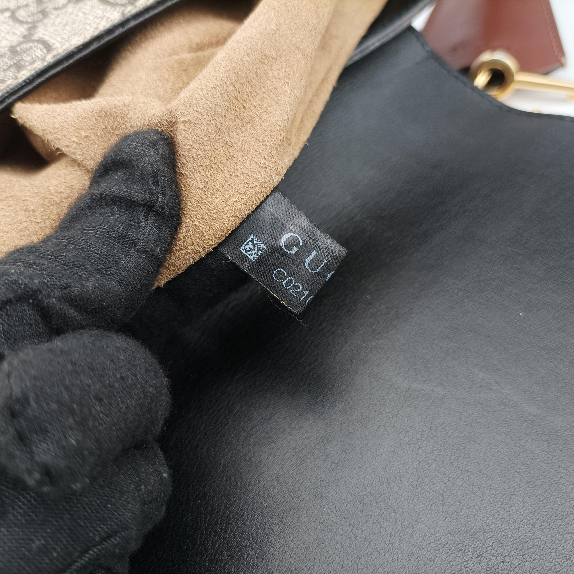 Pre-owned Gucci Padlock Guccissima Beige×Black PVC coated canvas×Leather 453189 shoulderbag | stylenewstar