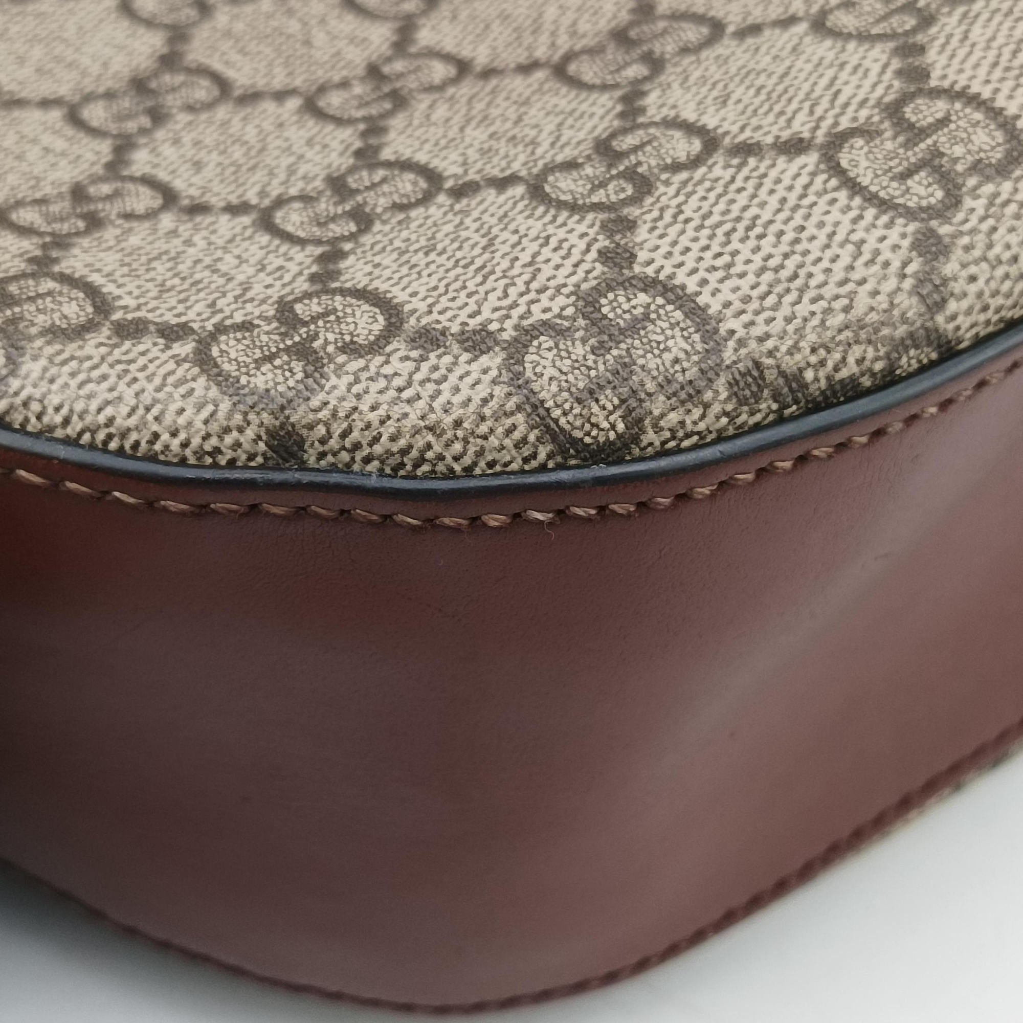 Pre-owned Gucci Padlock Guccissima Beige×Black PVC coated canvas×Leather 453189 shoulderbag | stylenewstar
