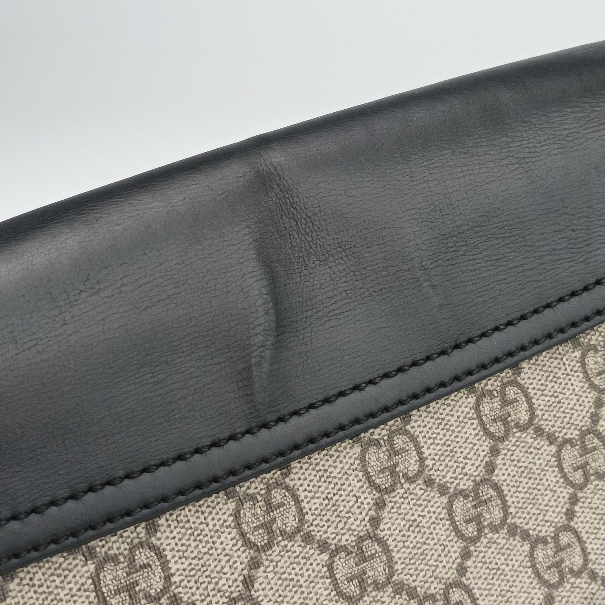 Pre-owned Gucci Padlock Guccissima Beige×Black PVC coated canvas×Leather 453189 shoulderbag | stylenewstar