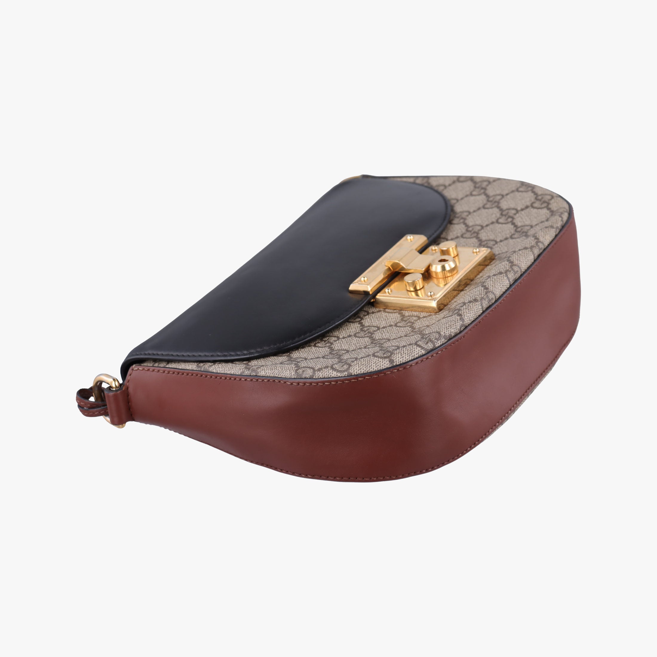 Pre-owned Gucci Padlock Guccissima Beige×Black PVC coated canvas×Leather 453189 shoulderbag | stylenewstar