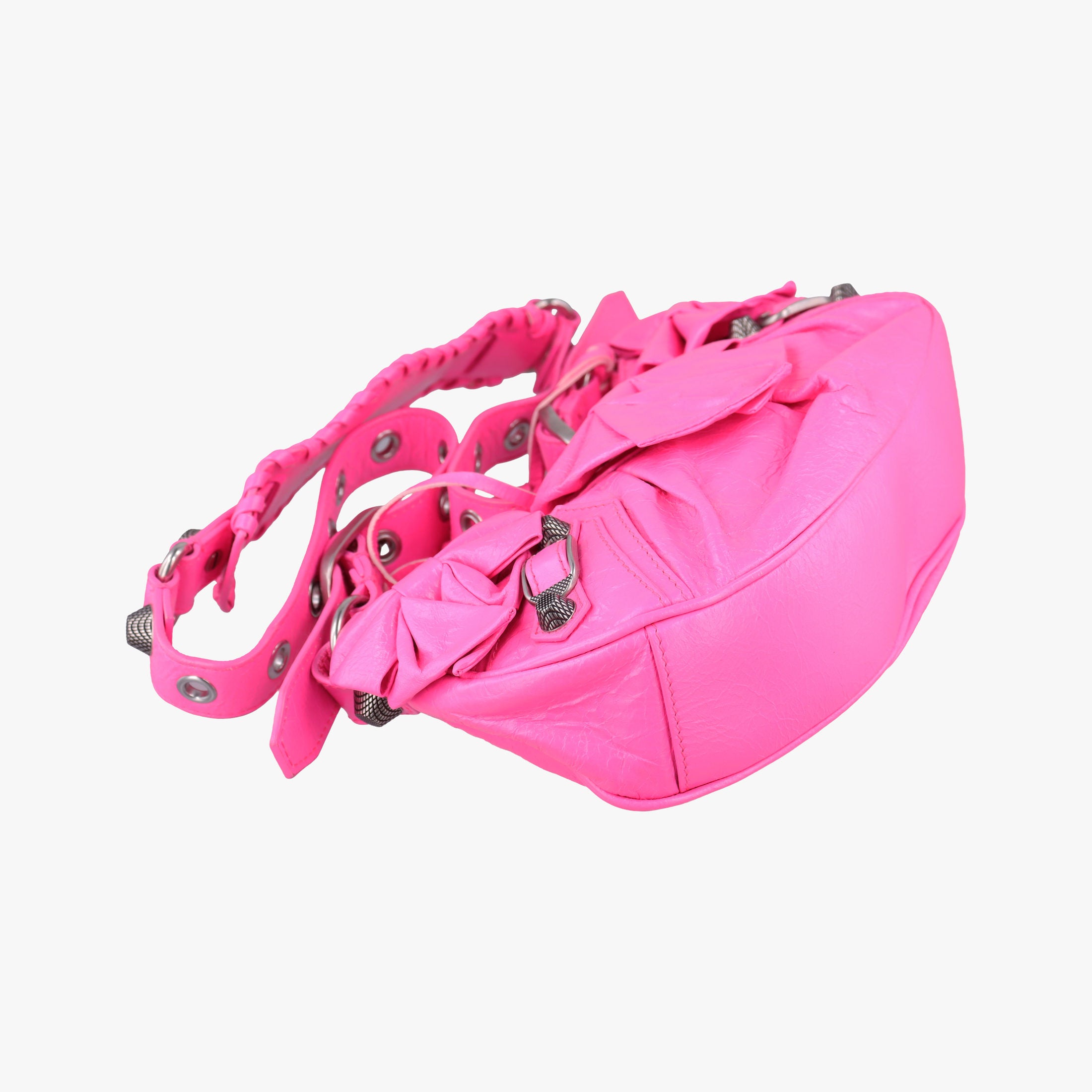 Pre-owned Balenciaga Le Cagole Rose Leather  shoulderbag | stylenewstar