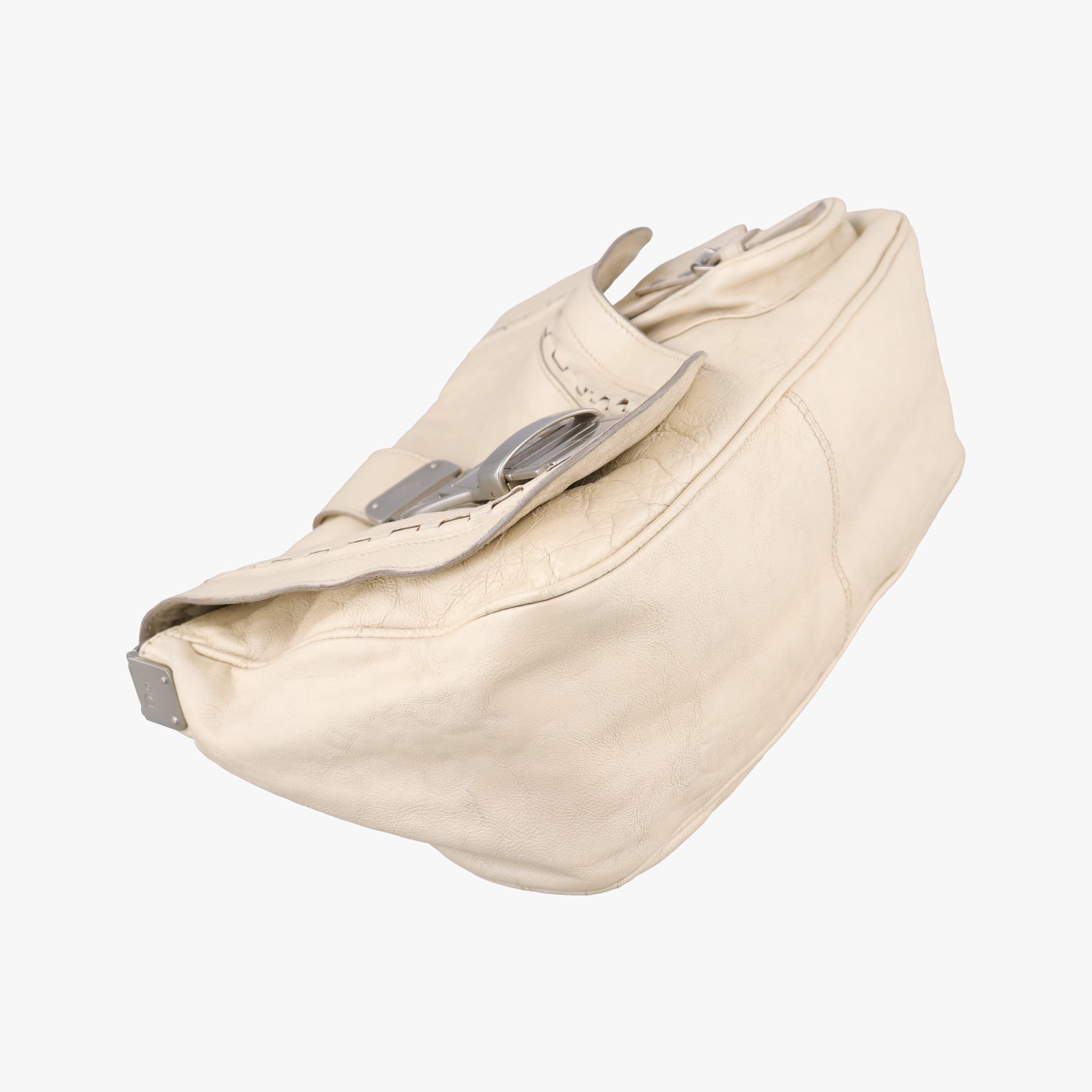 Vintage Christian Dior Gaucho White Leather  shoulderbag | stylenewstar