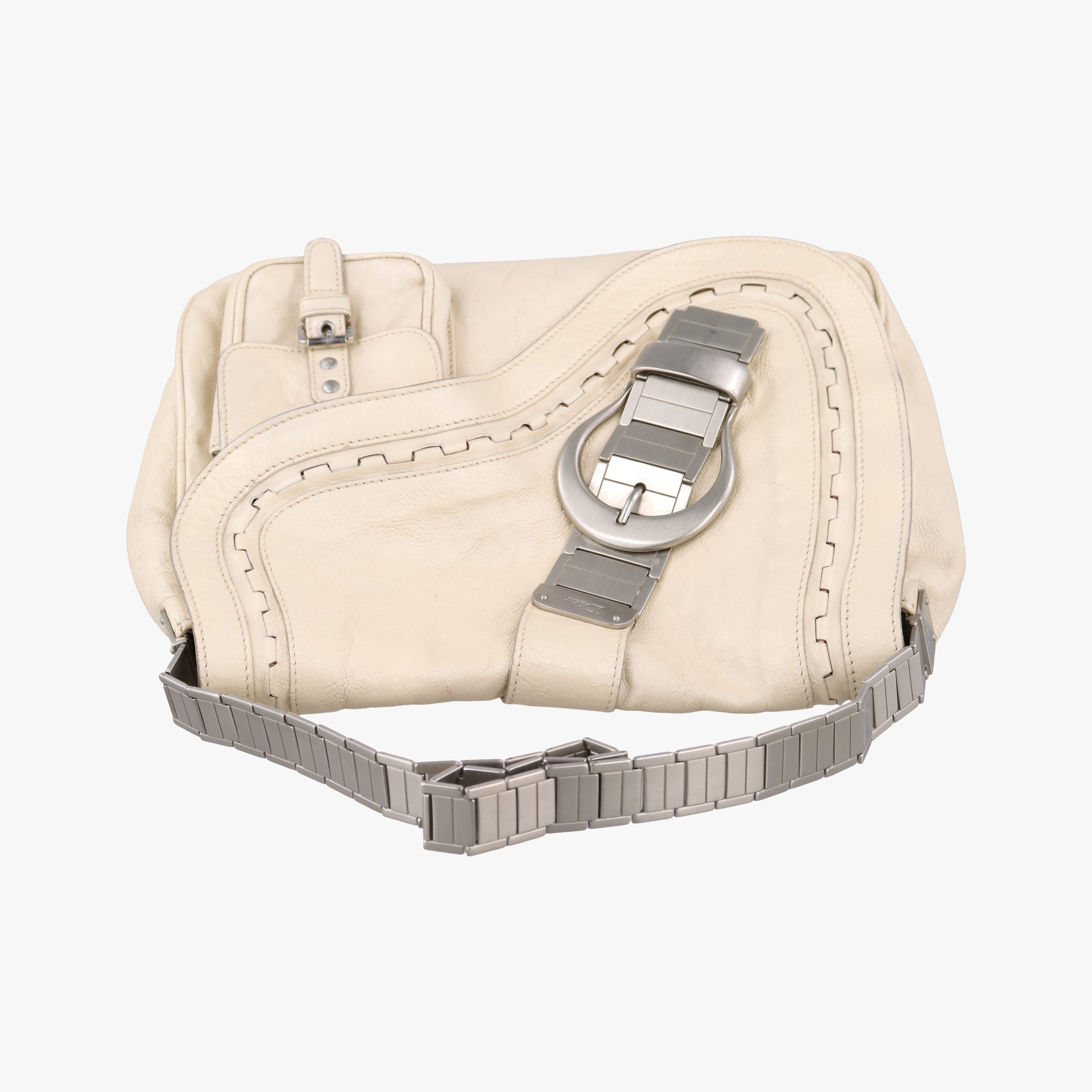 Vintage Christian Dior Gaucho White Leather  shoulderbag | stylenewstar