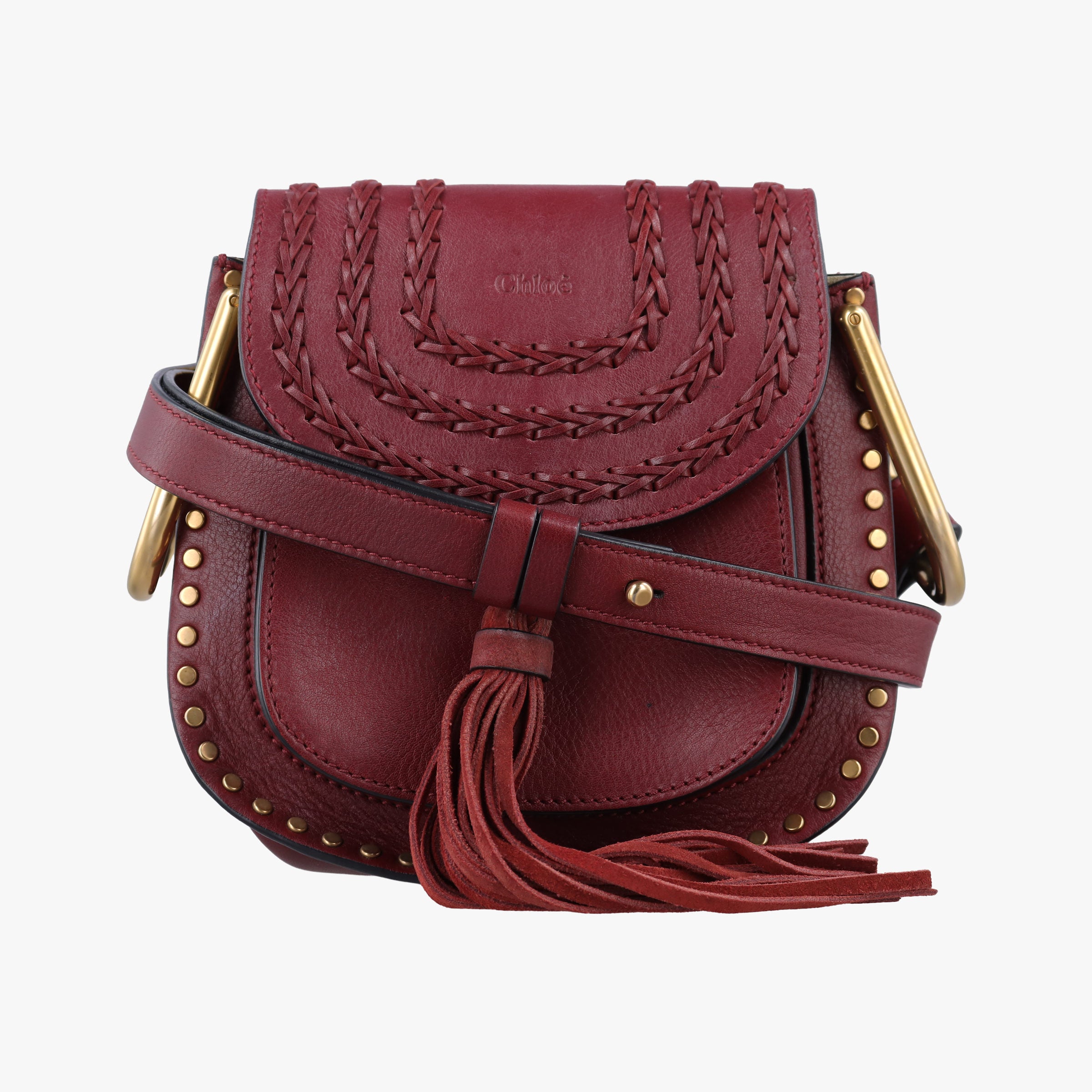 Pre-owned Chloe Hudson Burgundy leather  shoulderbag | stylenewstar