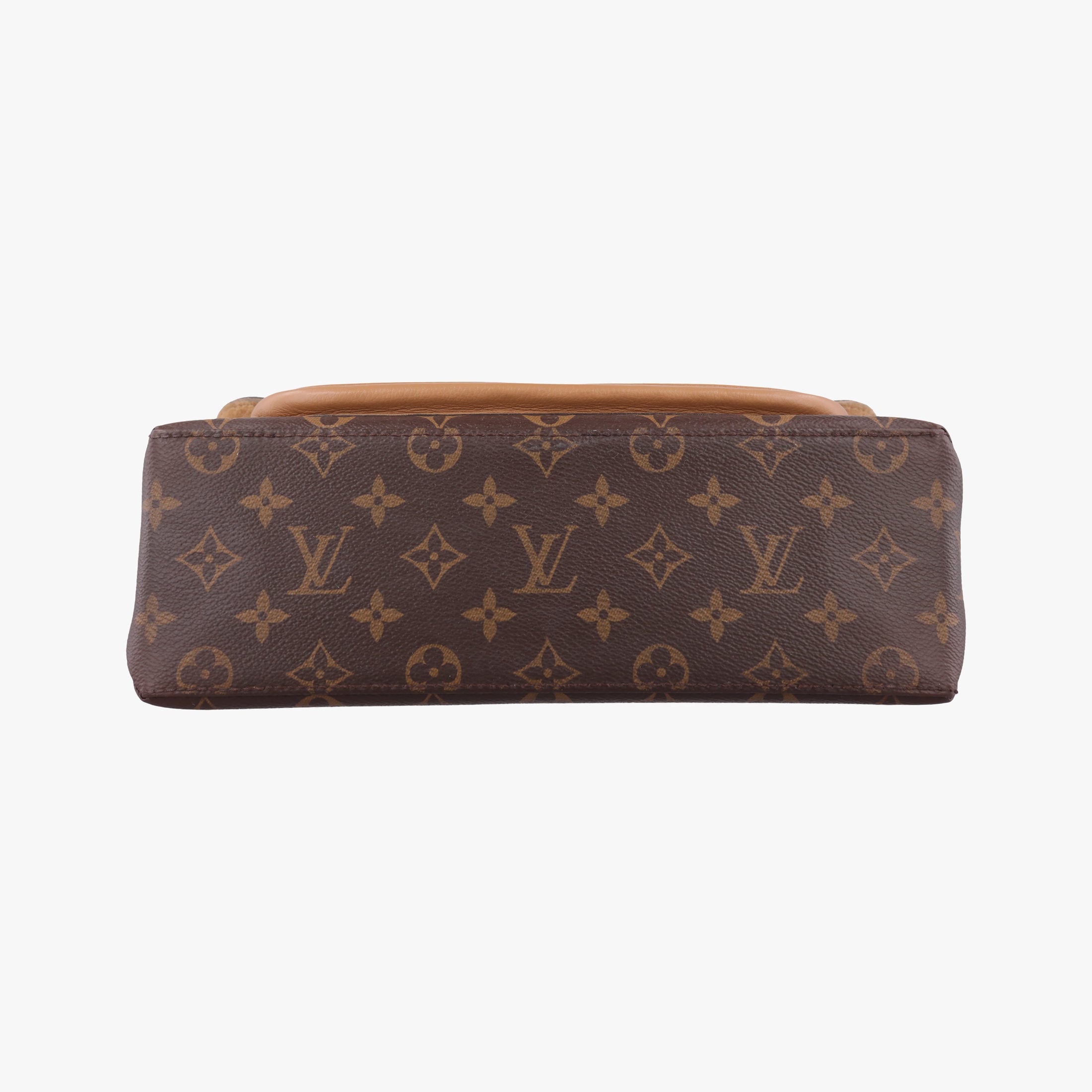 Pre-owned Louis Vuitton MARIGNAN brown×SESAME Monogram Canvas×calf leather M44259 shoulderbag | stylenewstar
