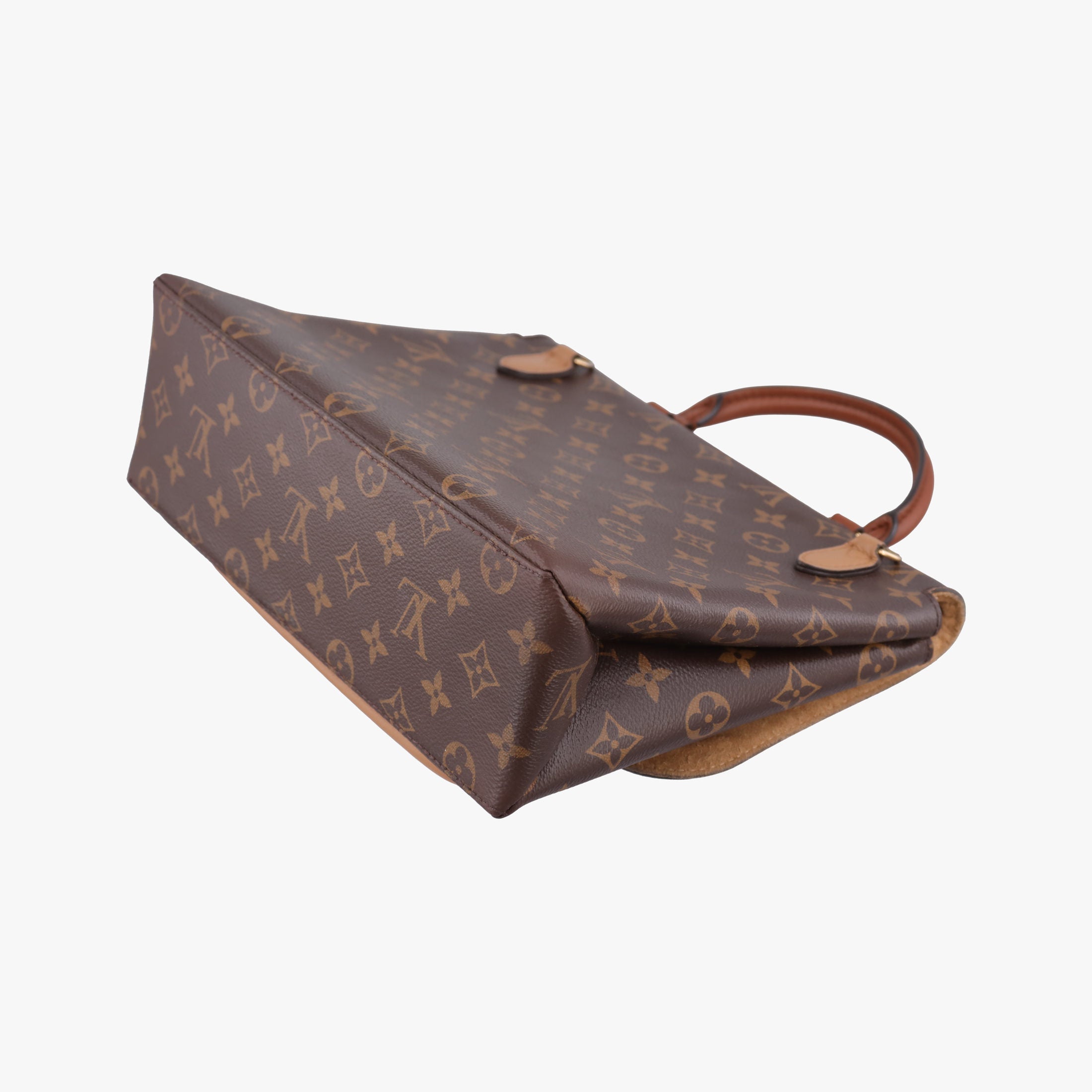 Pre-owned Louis Vuitton MARIGNAN brown×SESAME Monogram Canvas×calf leather M44259 shoulderbag | stylenewstar