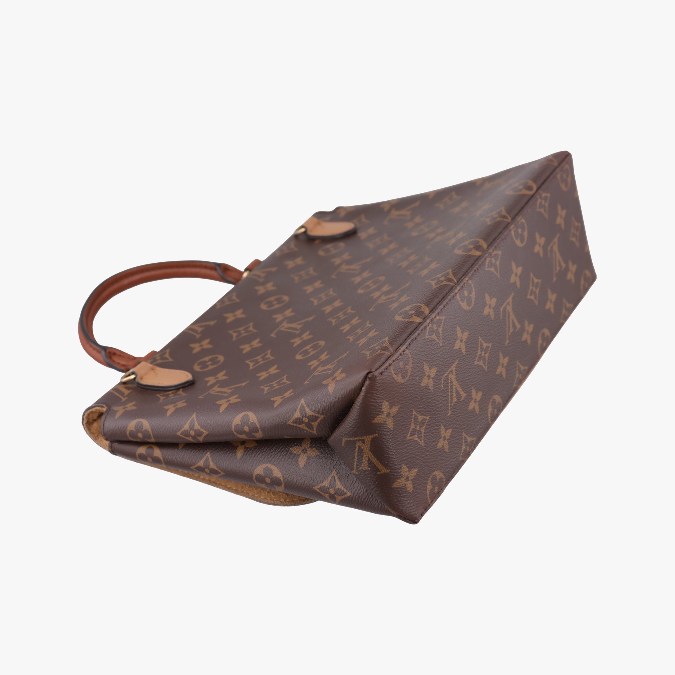Pre-owned Louis Vuitton MARIGNAN brown×SESAME Monogram Canvas×calf leather M44259 shoulderbag | stylenewstar